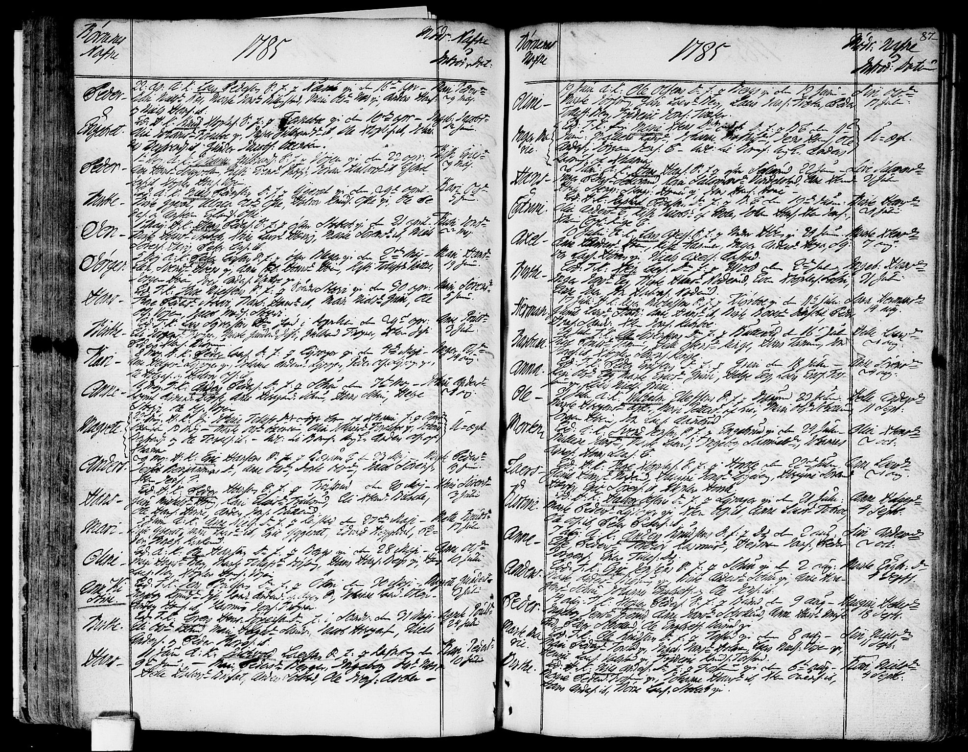 Asker prestekontor Kirkebøker, SAO/A-10256a/F/Fa/L0003: Parish register (official) no. I 3, 1767-1807, p. 87
