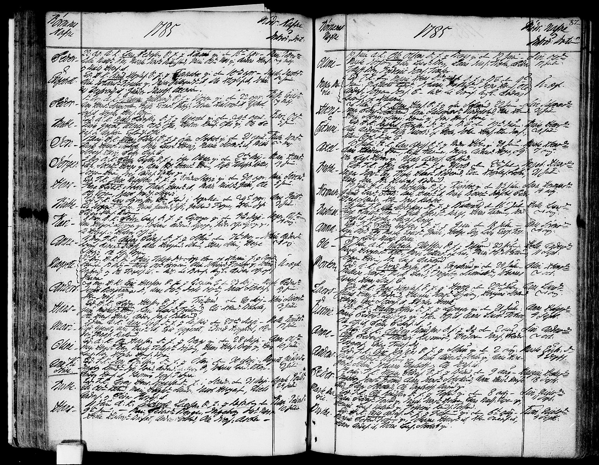 Asker prestekontor Kirkebøker, AV/SAO-A-10256a/F/Fa/L0003: Parish register (official) no. I 3, 1767-1807, p. 87