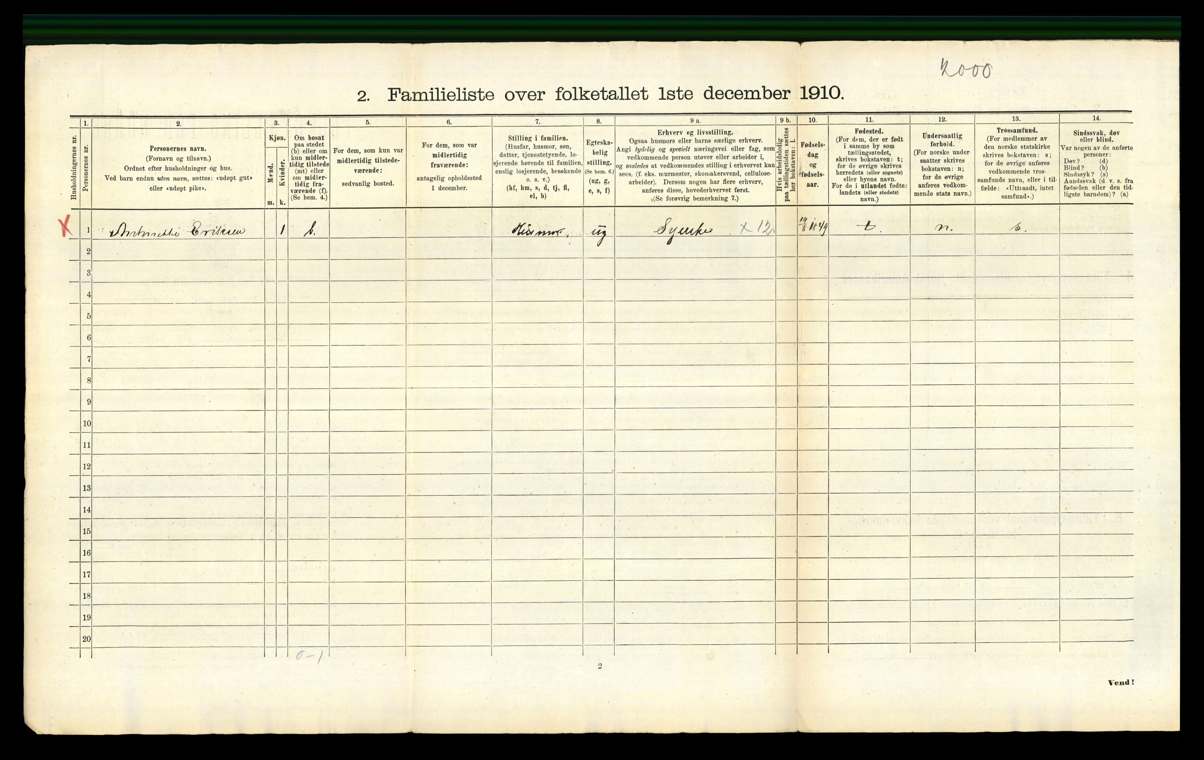 RA, 1910 census for Trondheim, 1910, p. 2966