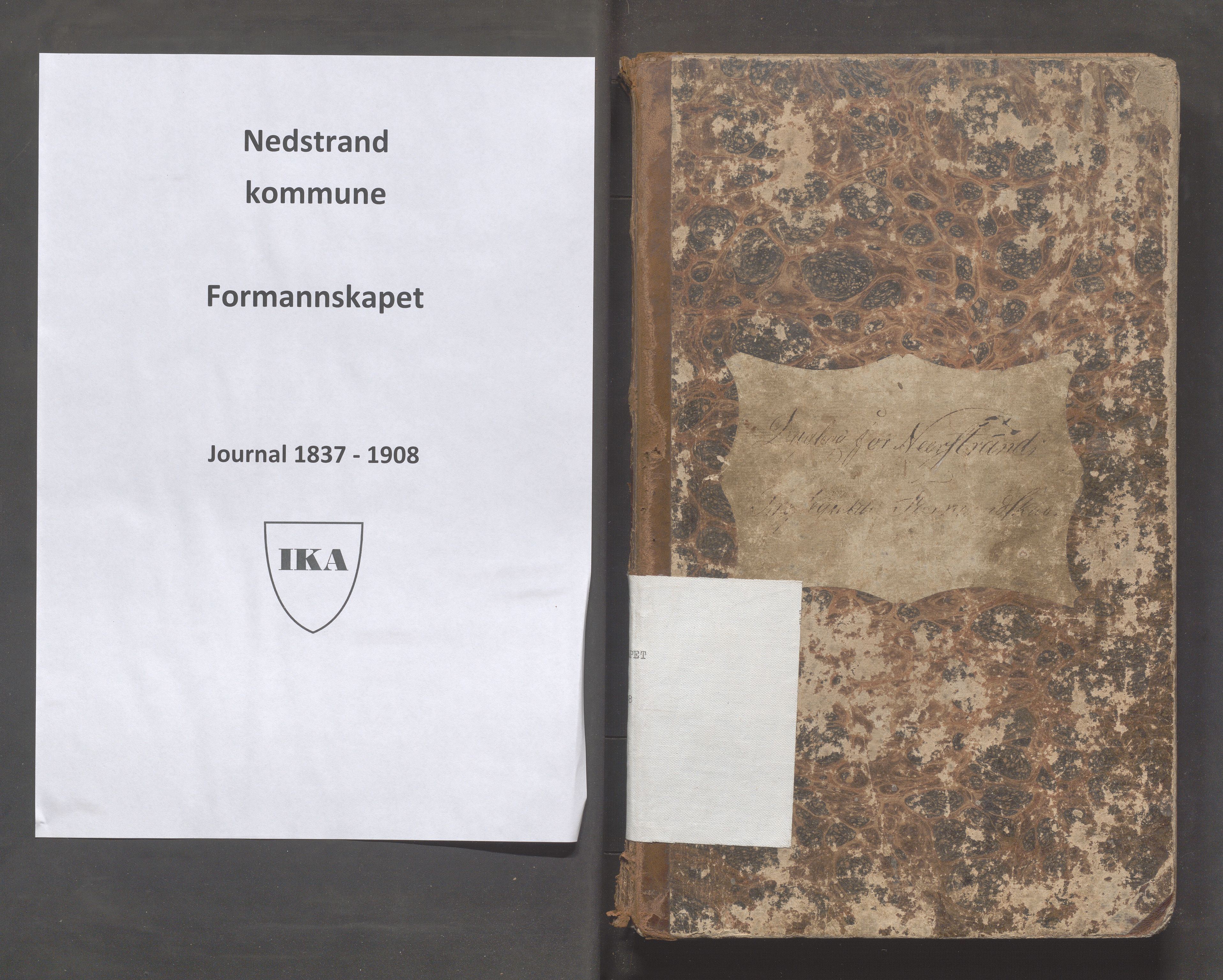Nedstrand kommune - Formannskapet, IKAR/K-100244/C/L0001: Journal, 1837-1908