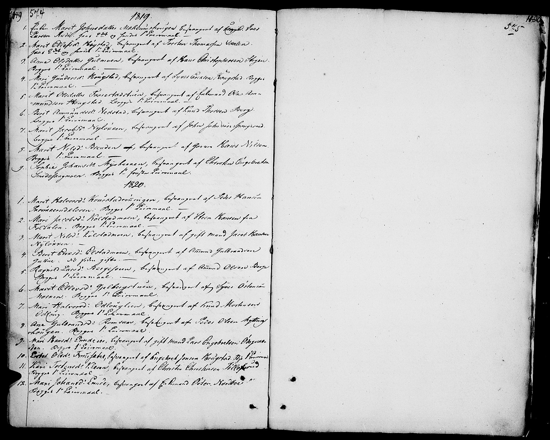 Ringebu prestekontor, SAH/PREST-082/H/Ha/Haa/L0003: Parish register (official) no. 3, 1781-1820, p. 574-575