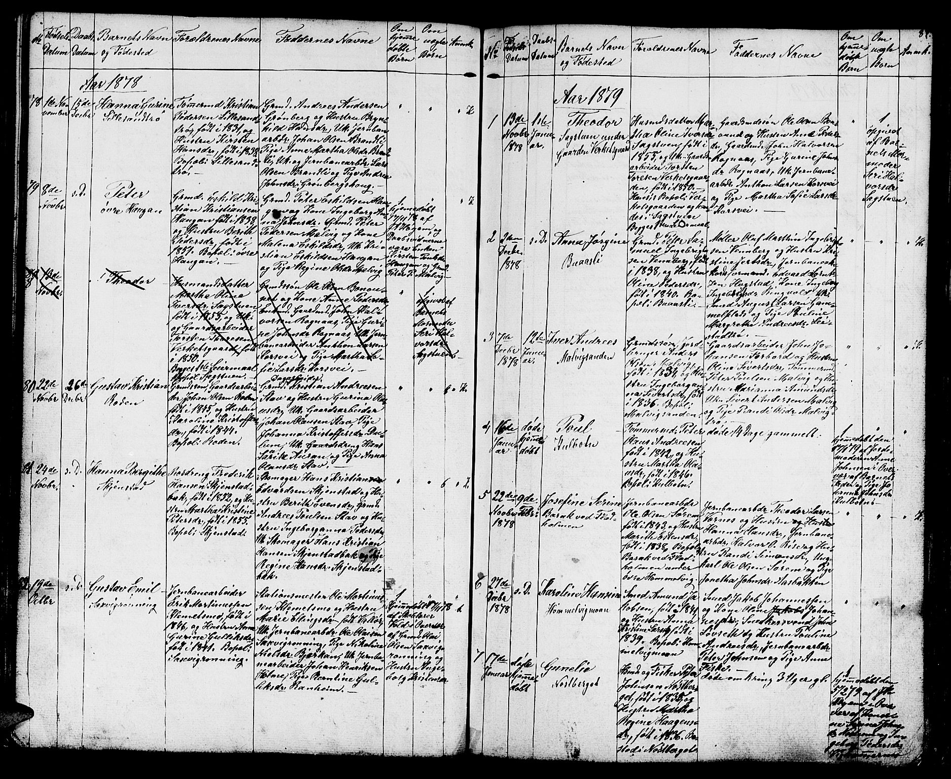 Ministerialprotokoller, klokkerbøker og fødselsregistre - Sør-Trøndelag, SAT/A-1456/616/L0422: Parish register (copy) no. 616C05, 1850-1888, p. 87