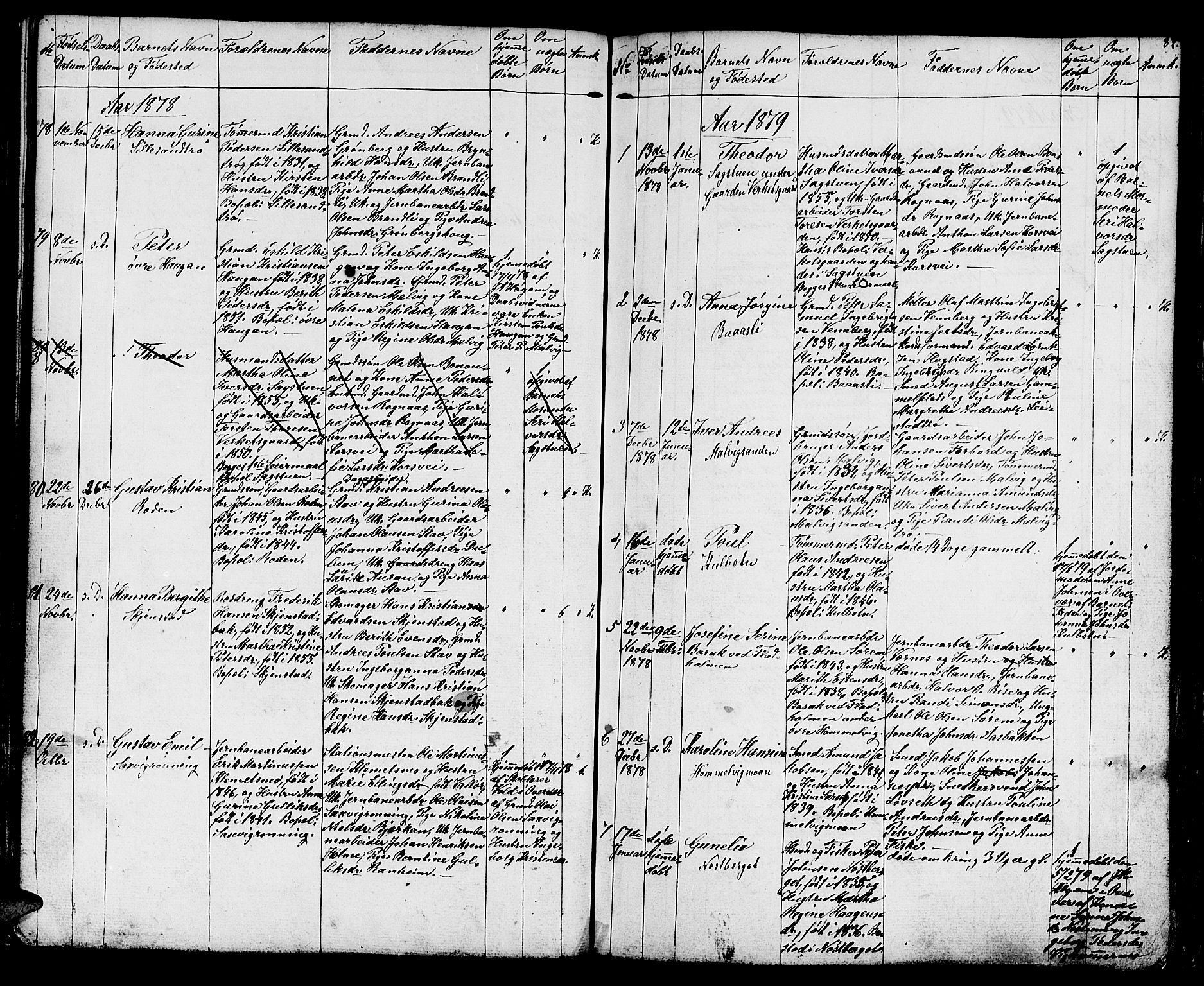 Ministerialprotokoller, klokkerbøker og fødselsregistre - Sør-Trøndelag, AV/SAT-A-1456/616/L0422: Parish register (copy) no. 616C05, 1850-1888, p. 87