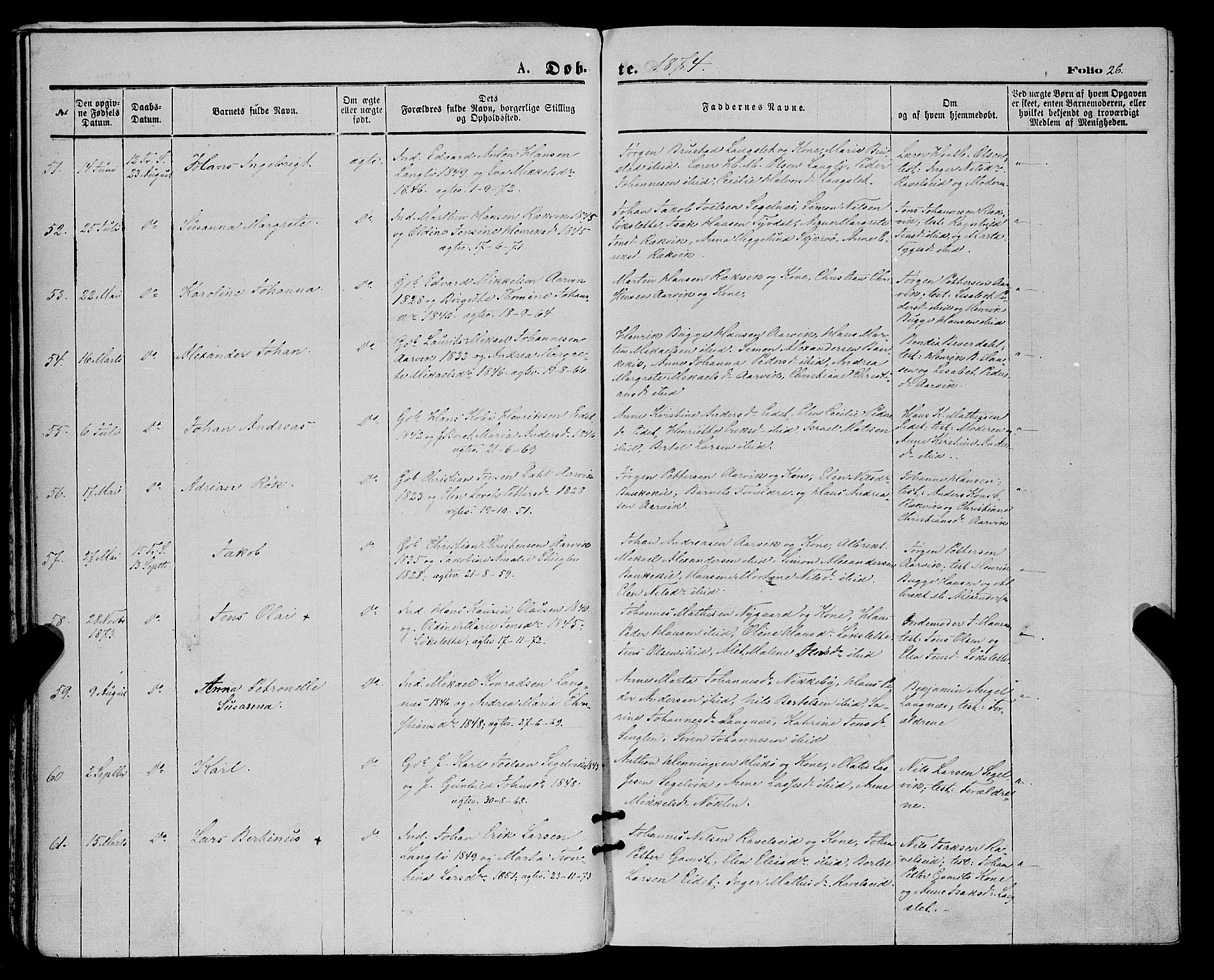 Skjervøy sokneprestkontor, SATØ/S-1300/H/Ha/Haa/L0008kirke: Parish register (official) no. 8, 1871-1877, p. 26
