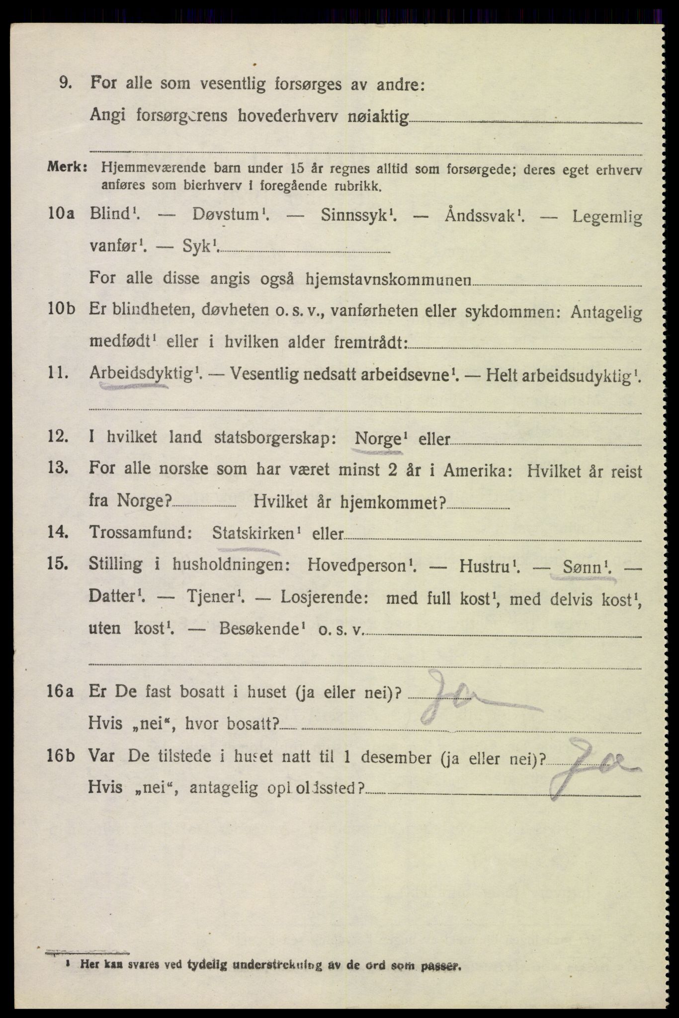 SAH, 1920 census for Stange, 1920, p. 18264