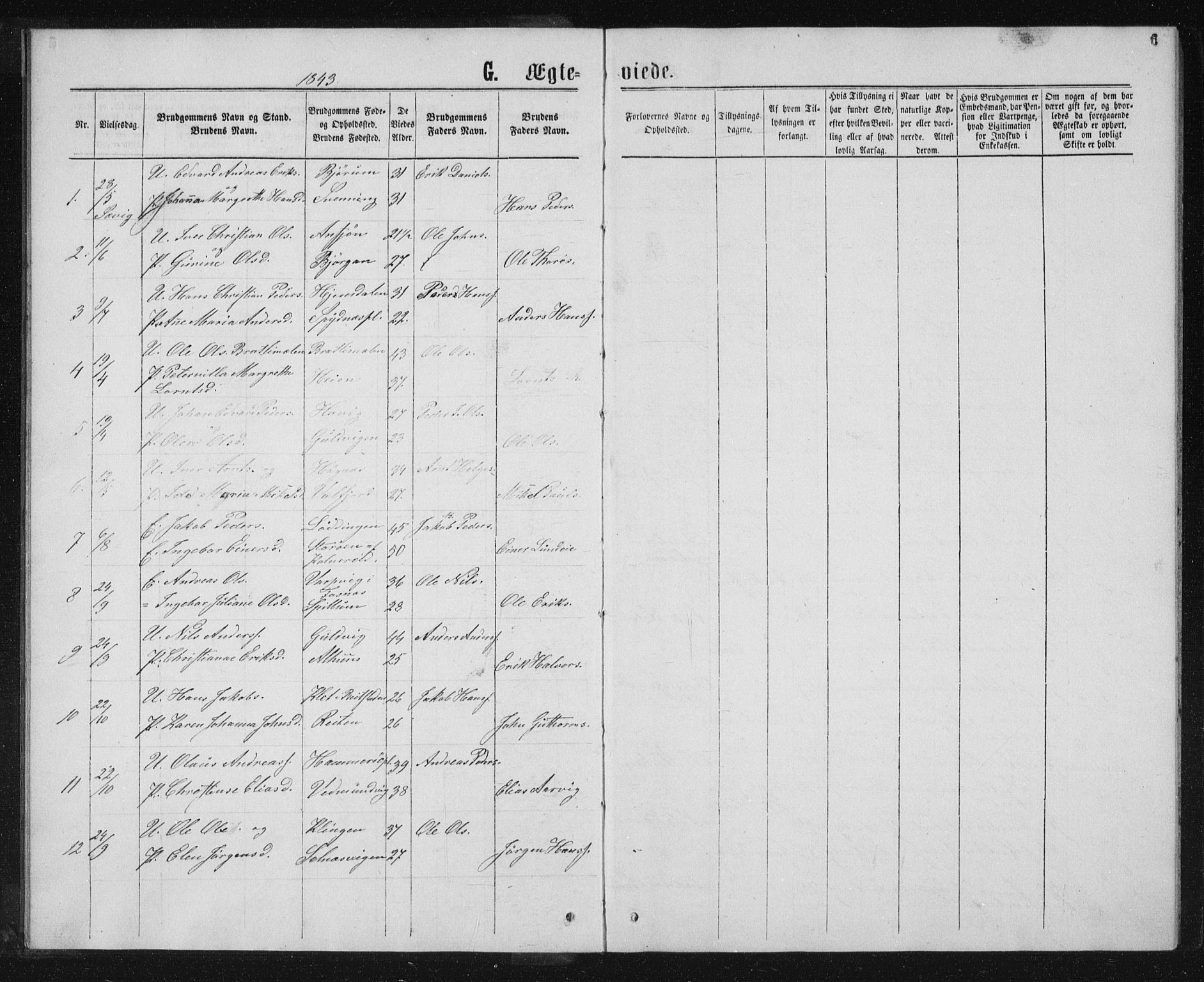 Ministerialprotokoller, klokkerbøker og fødselsregistre - Nord-Trøndelag, SAT/A-1458/768/L0568: Parish register (official) no. 768A03, 1836-1865, p. 6