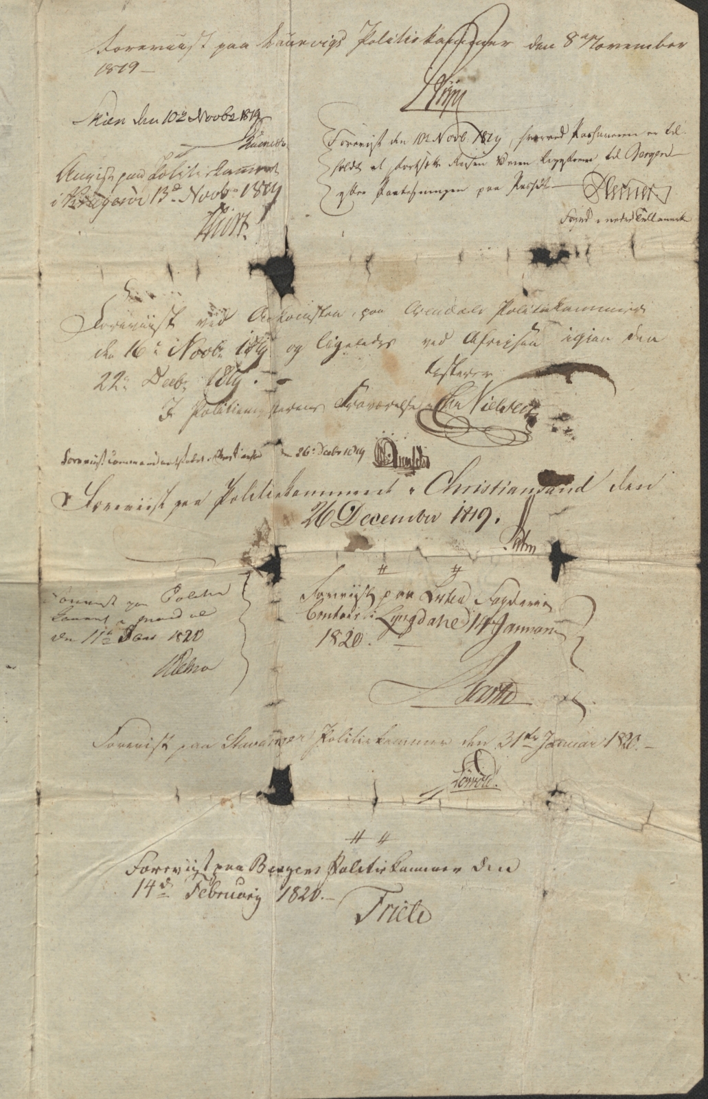 Bergen politikammer / politidistrikt, AV/SAB-A-60401/L.b, 1816-1822, p. 36
