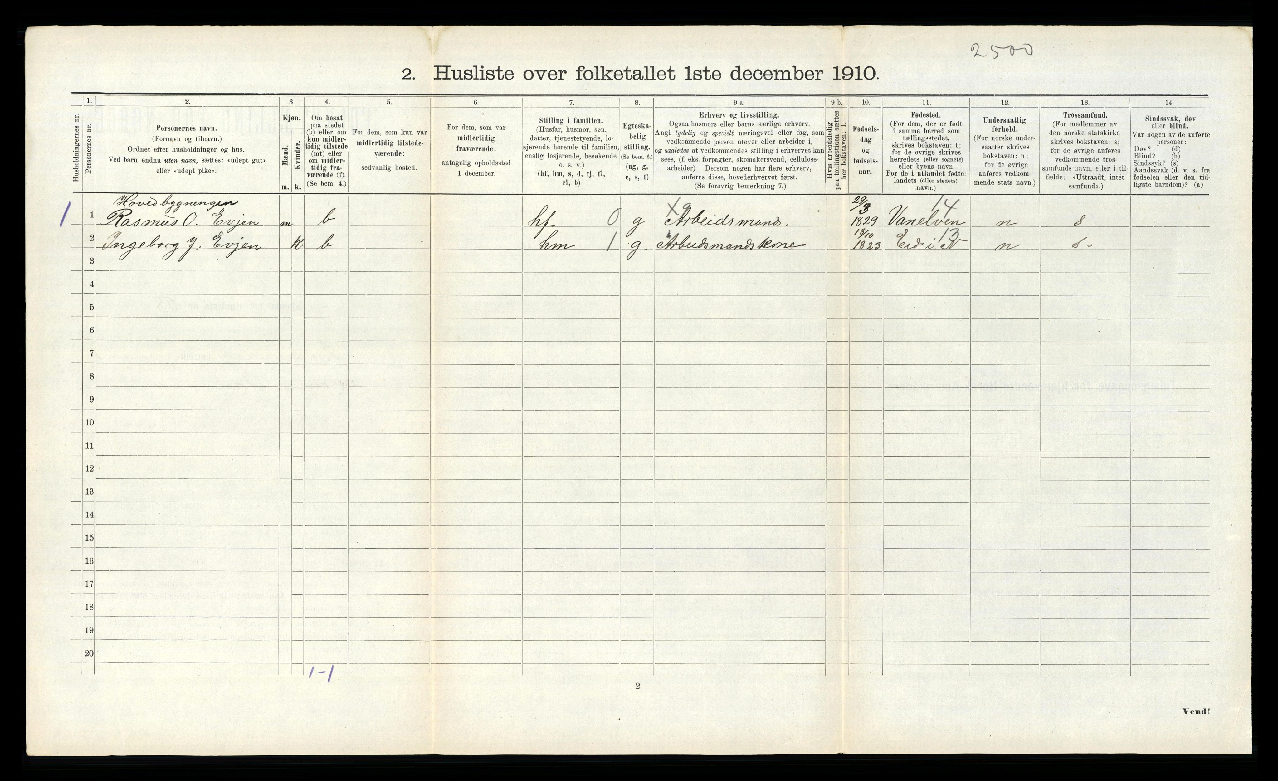 RA, 1910 census for Sør-Vågsøy, 1910, p. 135