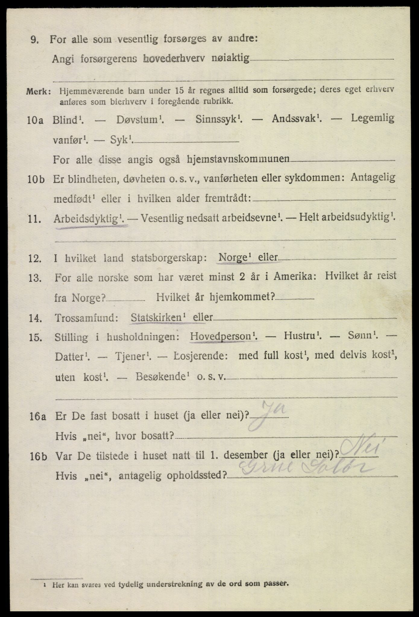 SAH, 1920 census for Dovre, 1920, p. 2395