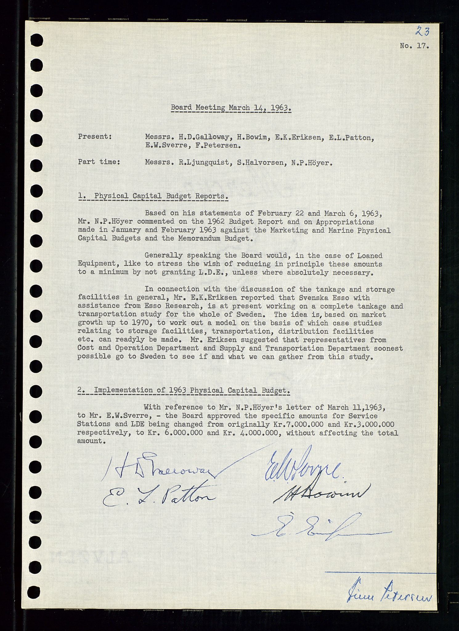 Pa 0982 - Esso Norge A/S, AV/SAST-A-100448/A/Aa/L0001/0004: Den administrerende direksjon Board minutes (styrereferater) / Den administrerende direksjon Board minutes (styrereferater), 1963-1964, p. 239