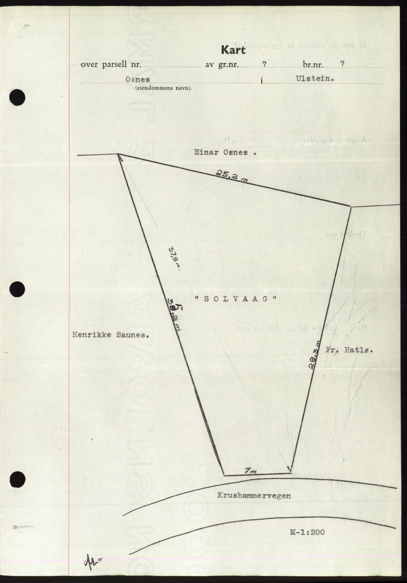 Søre Sunnmøre sorenskriveri, AV/SAT-A-4122/1/2/2C/L0075: Mortgage book no. 1A, 1943-1943, Diary no: : 991/1943