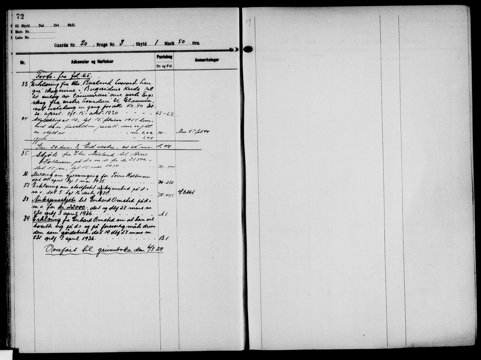 Solør tingrett, AV/SAH-TING-008/H/Ha/Hak/L0002: Mortgage register no. II, 1900-1935, p. 72