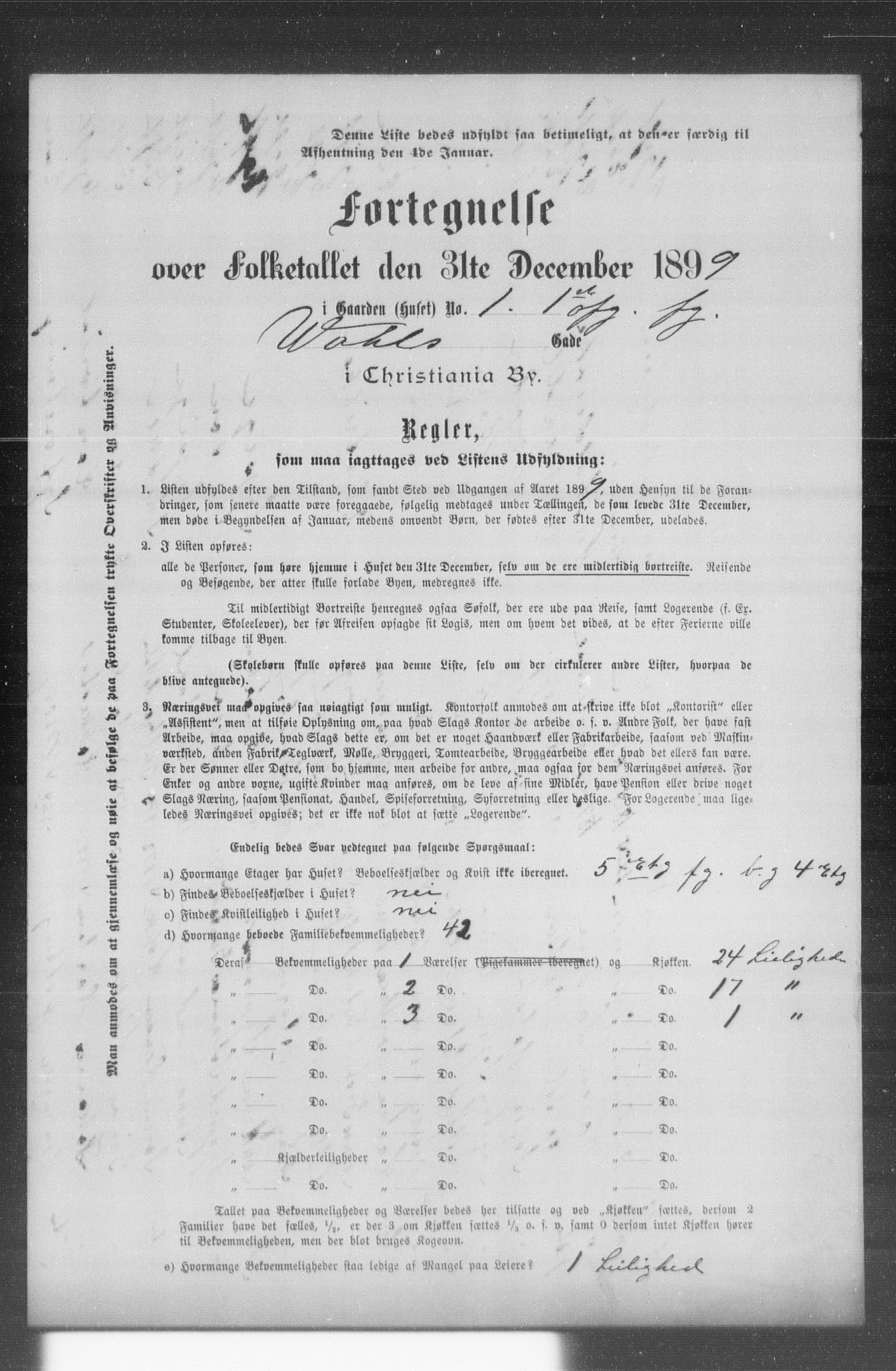 OBA, Municipal Census 1899 for Kristiania, 1899, p. 16239
