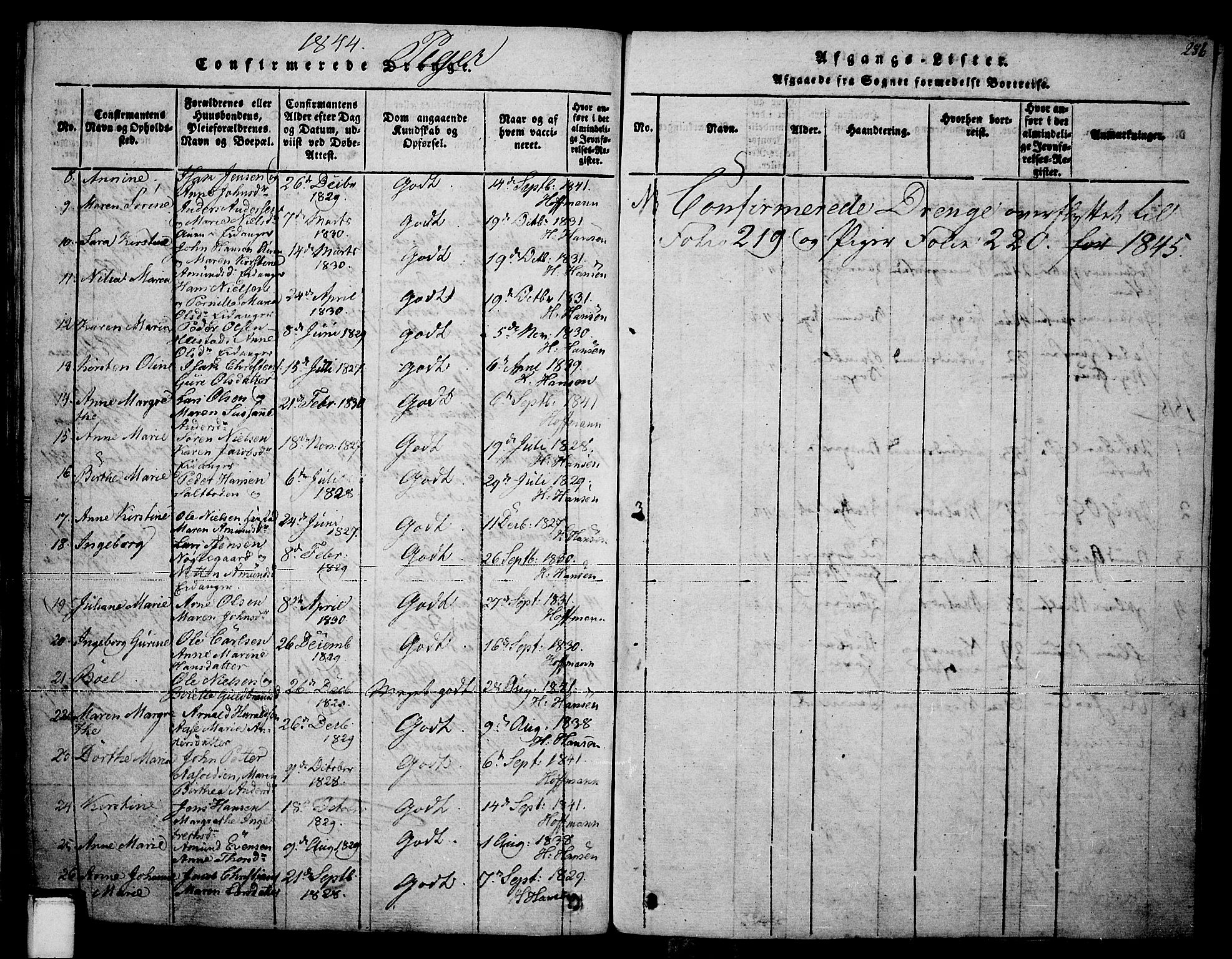 Brevik kirkebøker, AV/SAKO-A-255/F/Fa/L0004: Parish register (official) no. 4, 1814-1846, p. 286