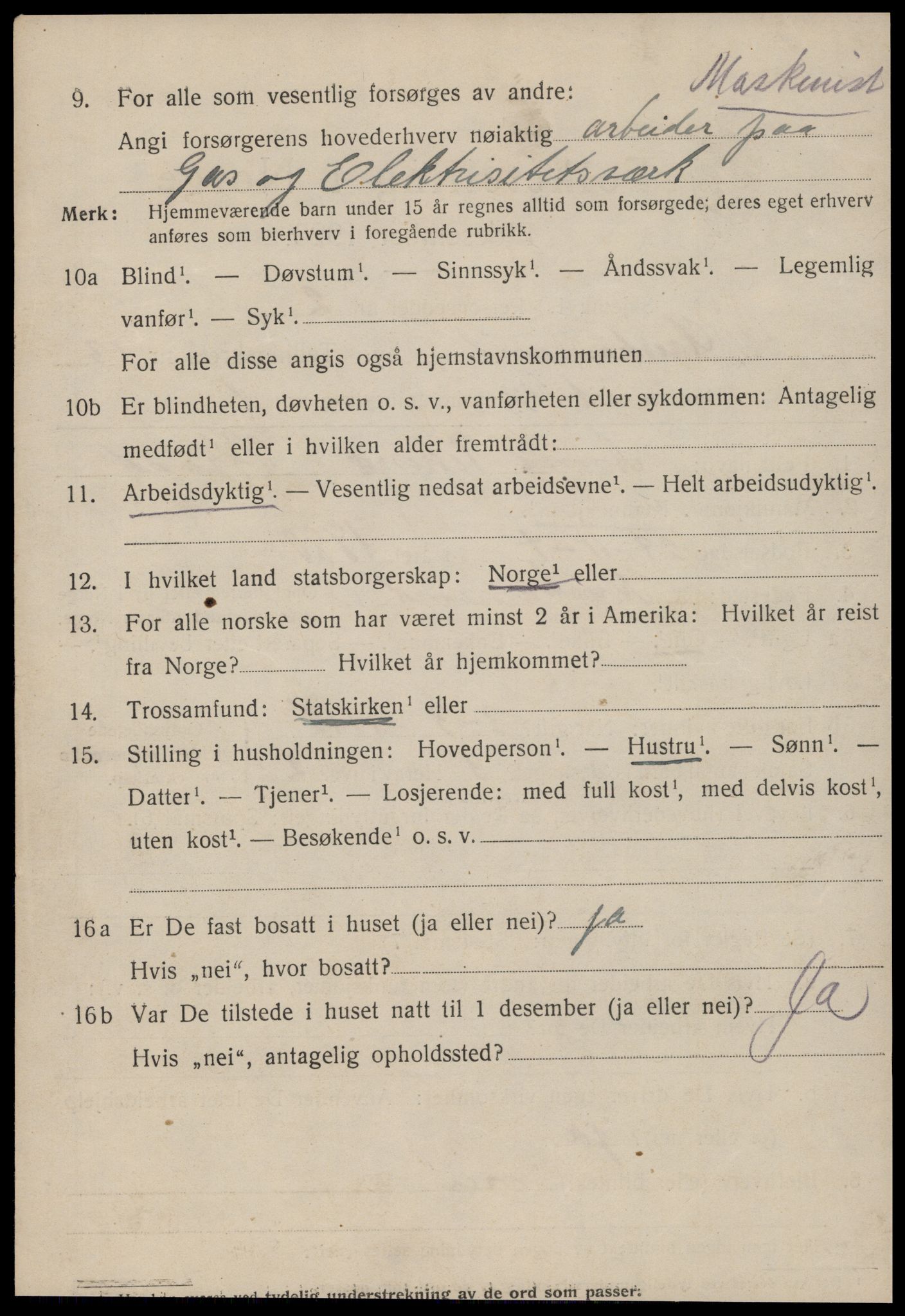 SAT, 1920 census for Kristiansund, 1920, p. 26432