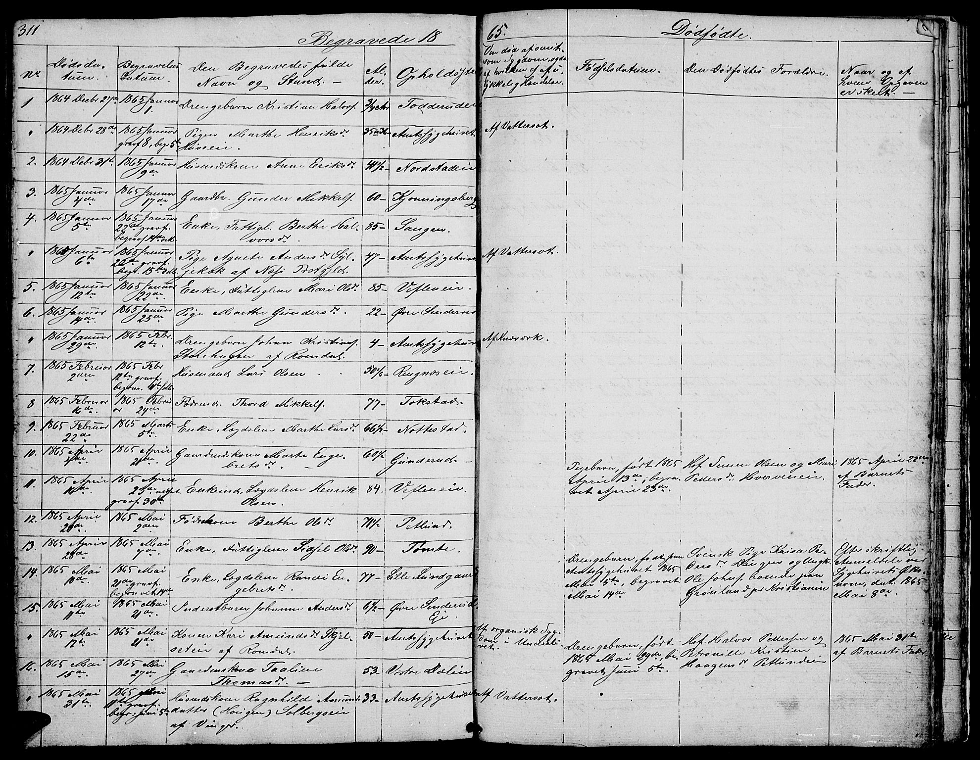 Stange prestekontor, AV/SAH-PREST-002/L/L0002: Parish register (copy) no. 2, 1838-1879, p. 311