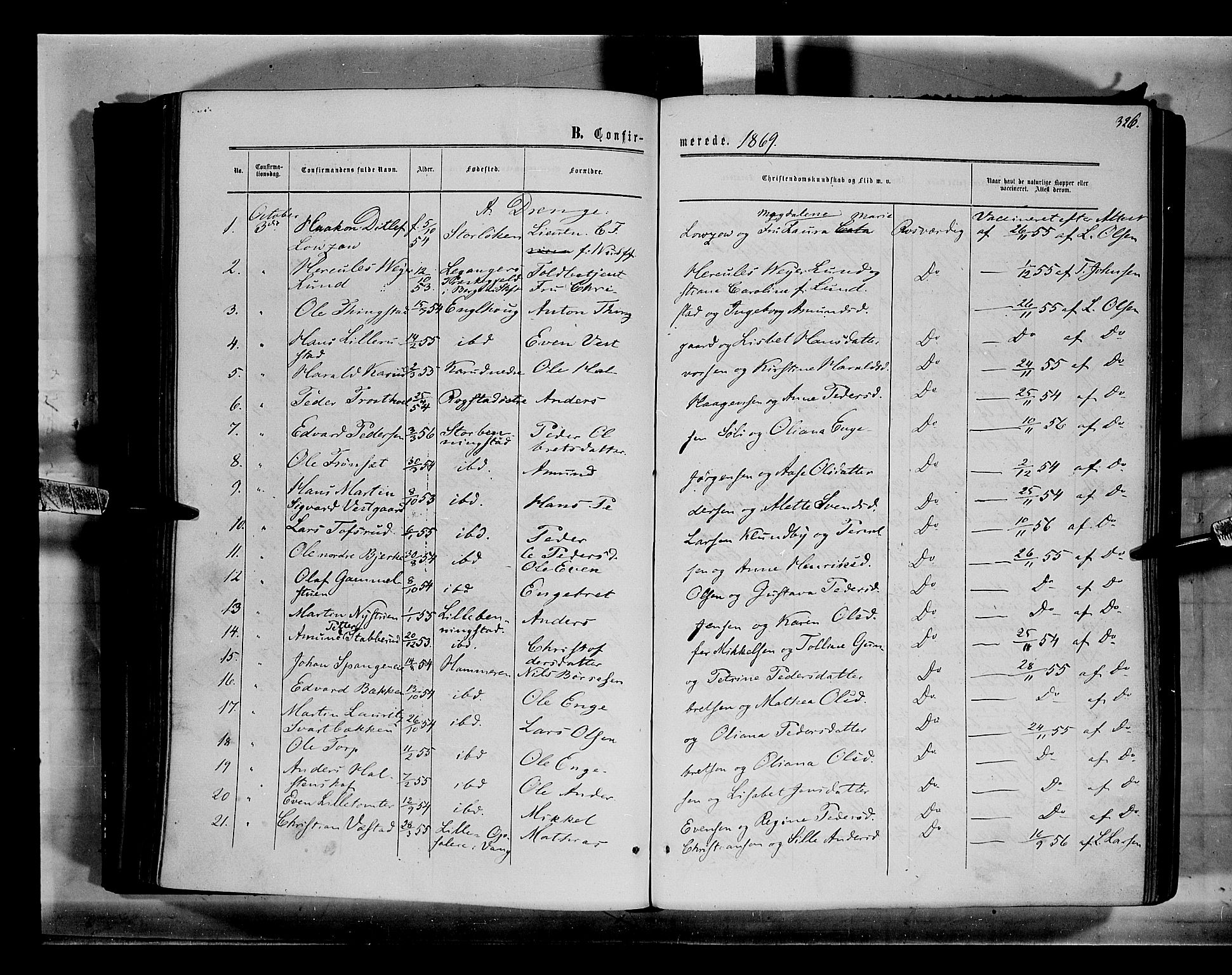 Løten prestekontor, AV/SAH-PREST-022/K/Ka/L0008: Parish register (official) no. 8, 1860-1877, p. 326