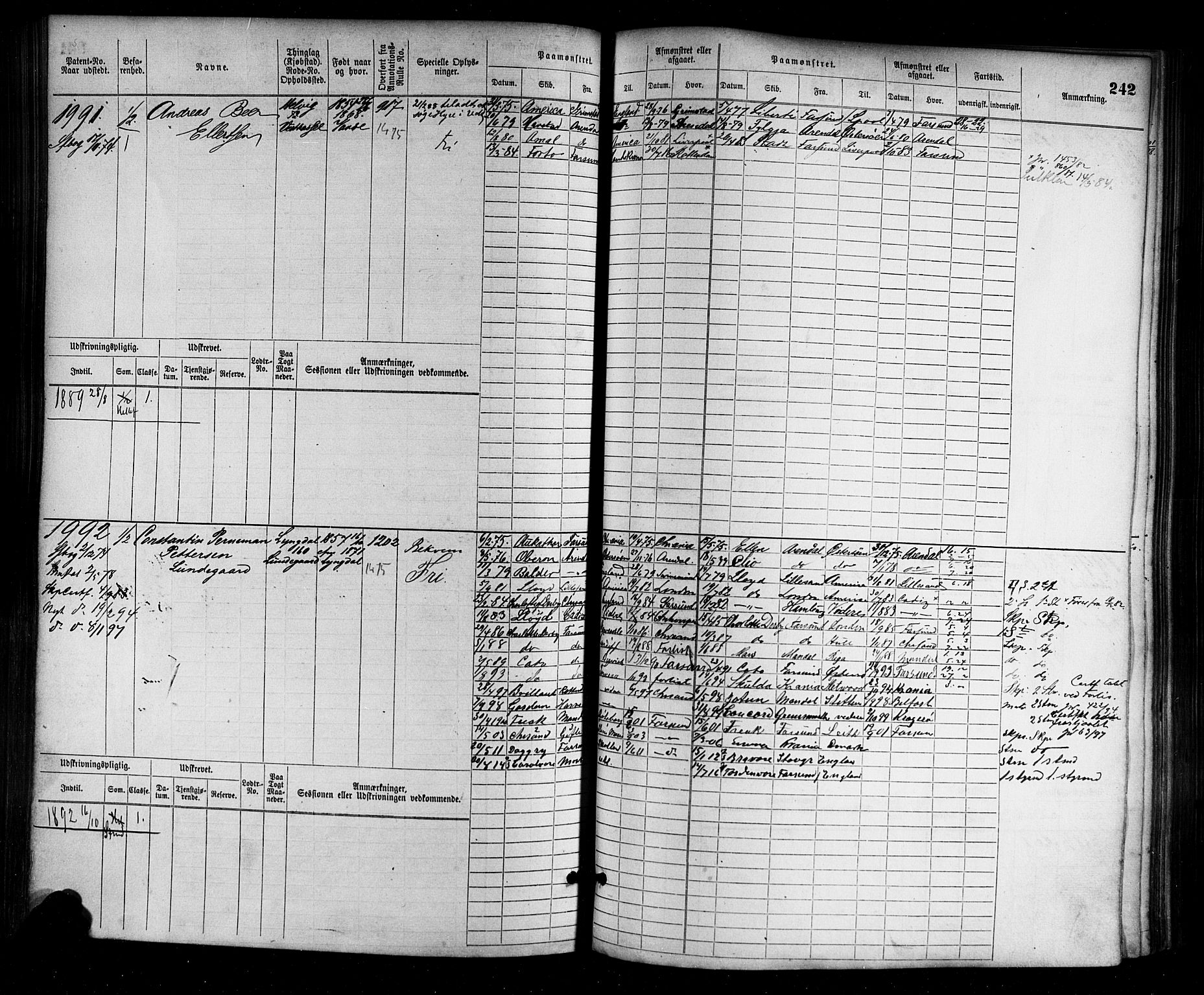 Farsund mønstringskrets, AV/SAK-2031-0017/F/Fb/L0003: Hovedrulle nr 1509-2274, M-6, 1868-1915, p. 248