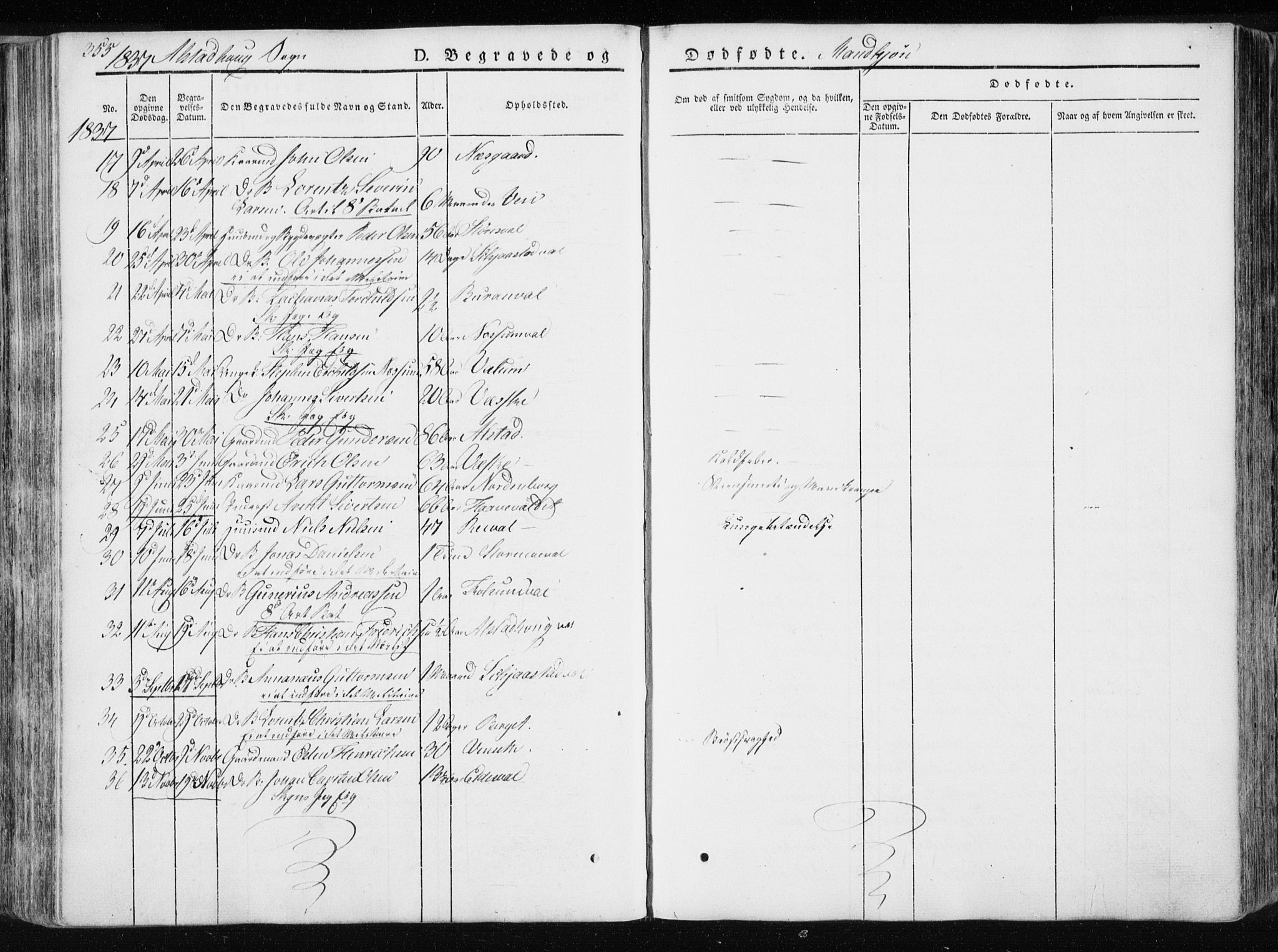 Ministerialprotokoller, klokkerbøker og fødselsregistre - Nord-Trøndelag, SAT/A-1458/717/L0154: Parish register (official) no. 717A06 /1, 1836-1849, p. 355