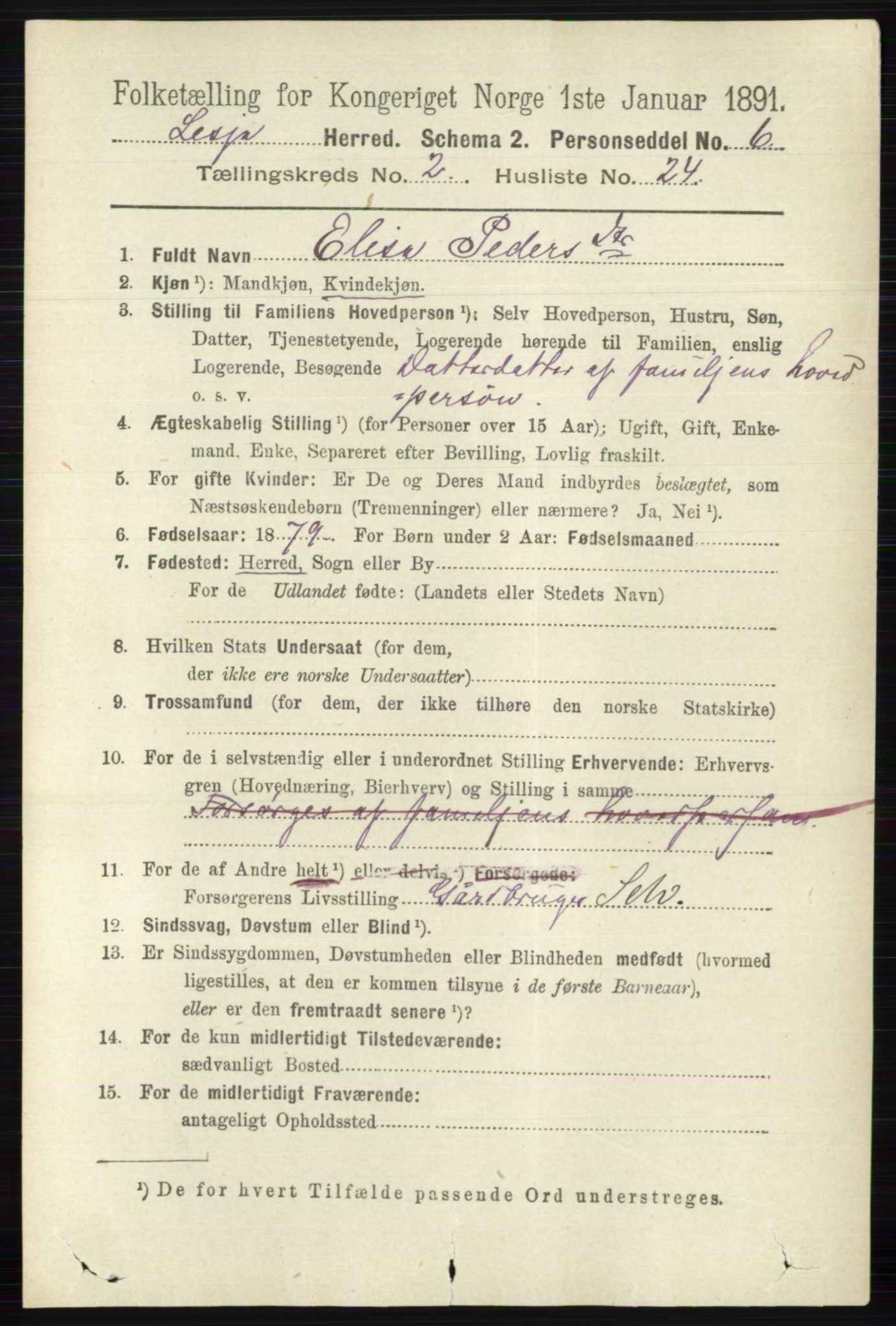 RA, 1891 census for 0512 Lesja, 1891, p. 566