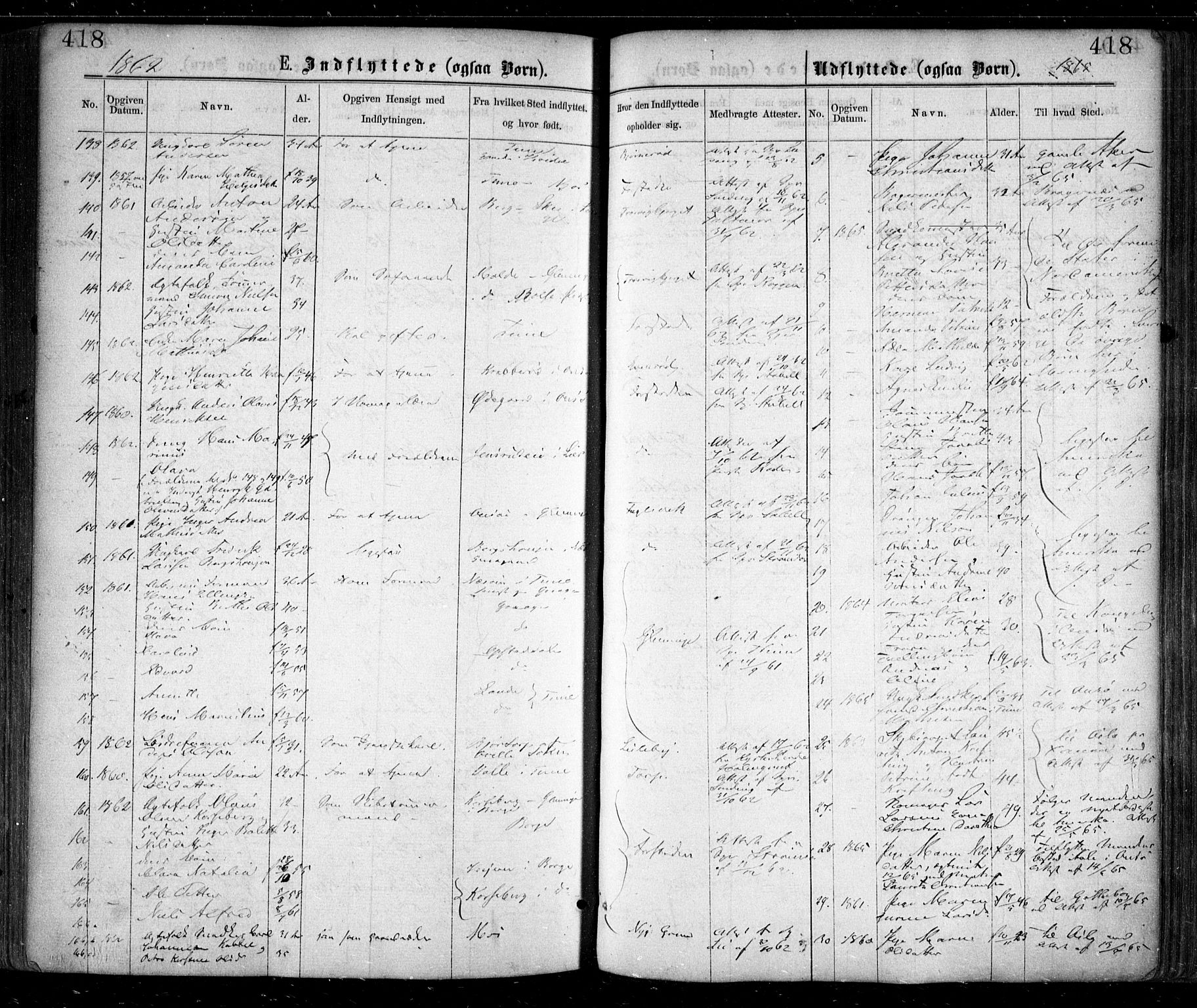 Glemmen prestekontor Kirkebøker, SAO/A-10908/F/Fa/L0008: Parish register (official) no. 8, 1862-1871, p. 418