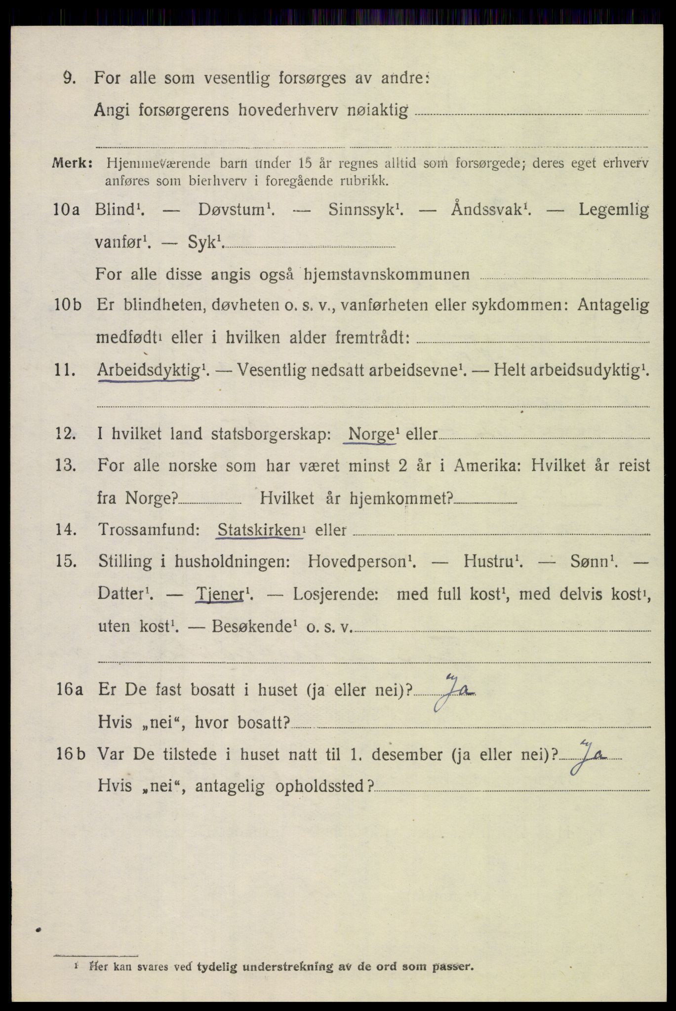 SAH, 1920 census for Snertingdal, 1920, p. 1354