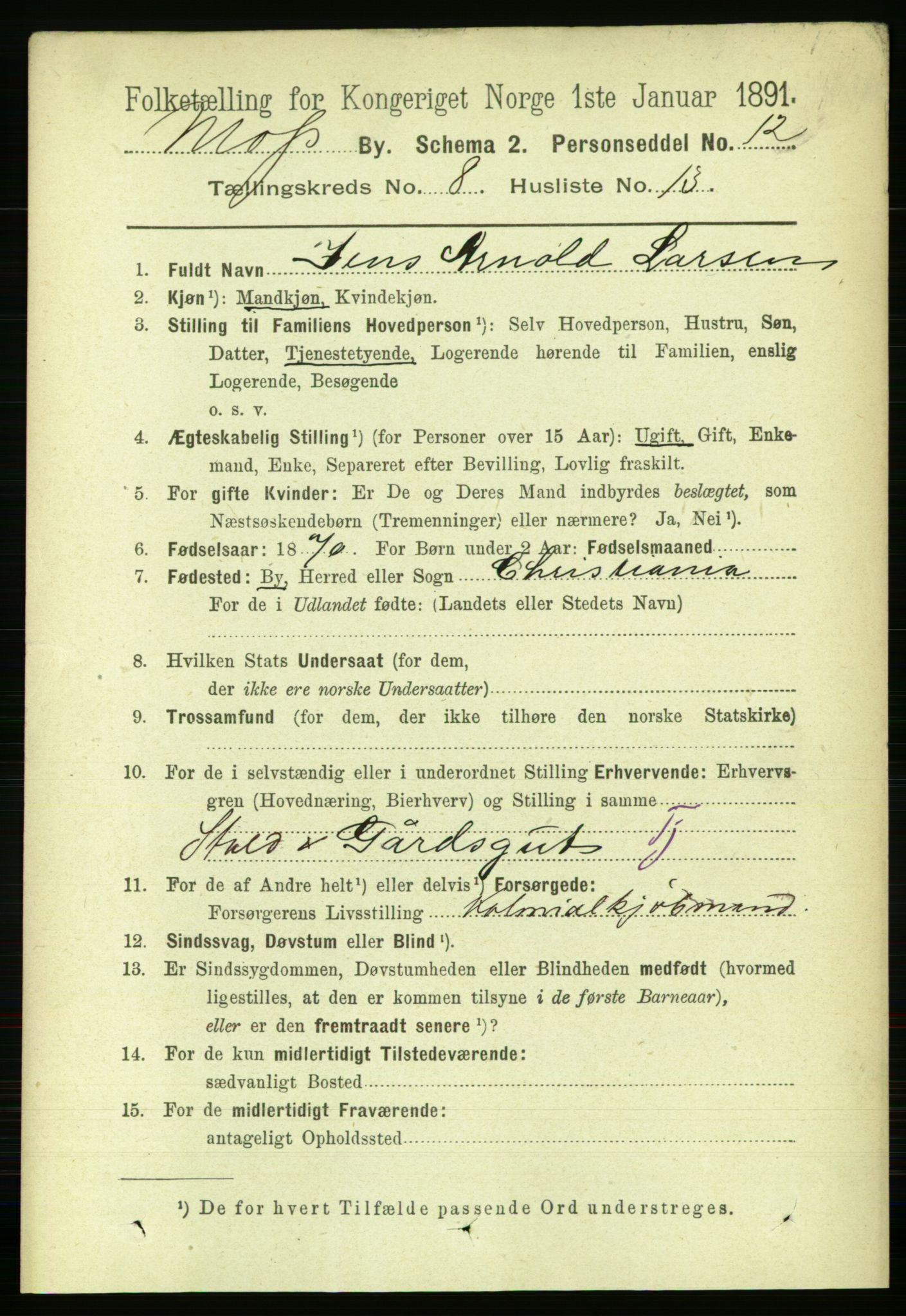 RA, 1891 census for 0104 Moss, 1891, p. 4967