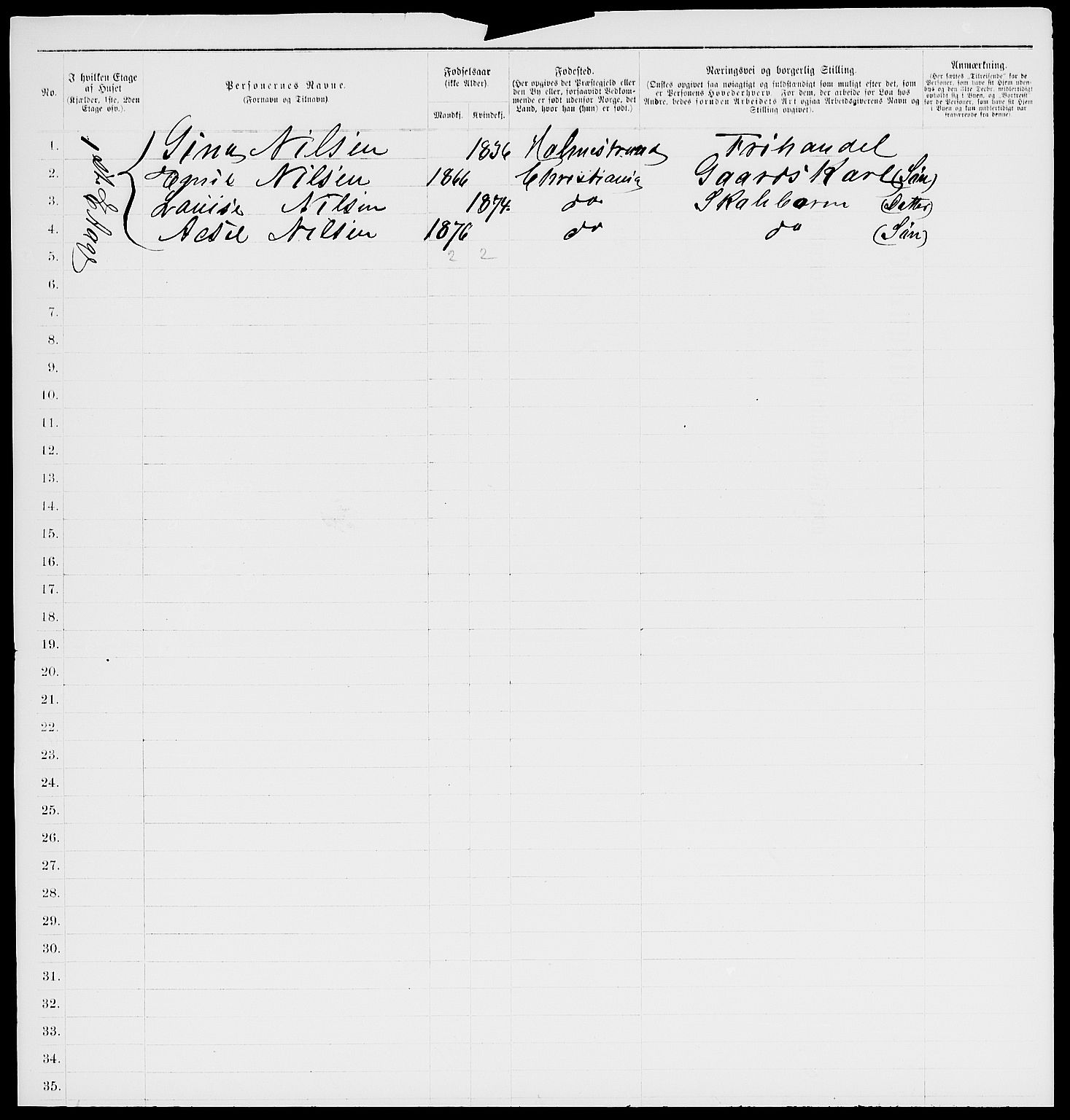 RA, 1885 census for 0301 Kristiania, 1885, p. 7923