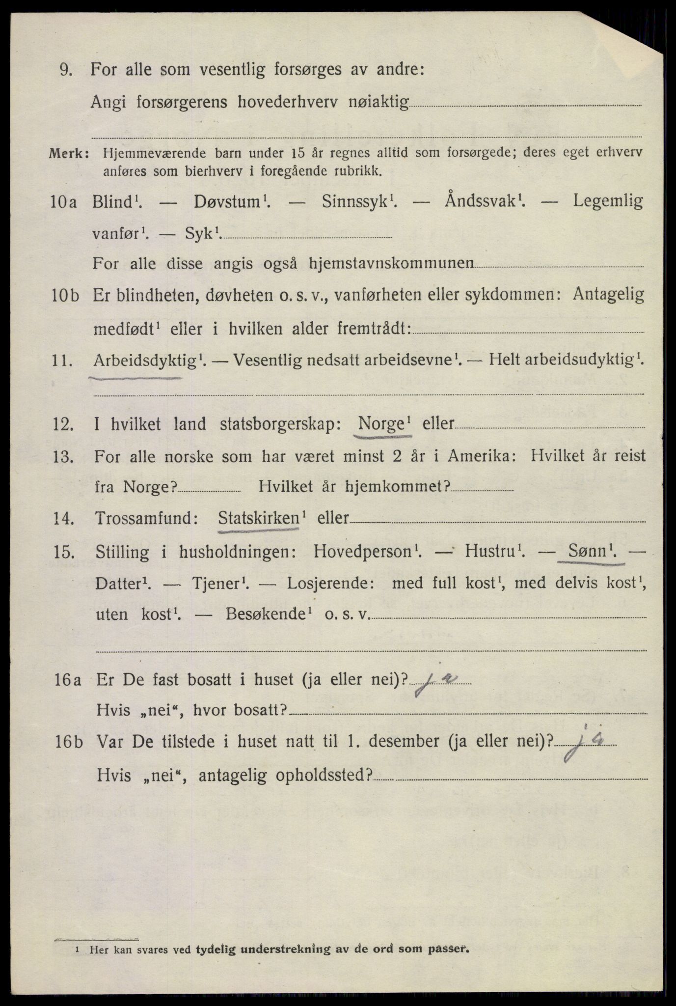 SAKO, 1920 census for Sem, 1920, p. 3624