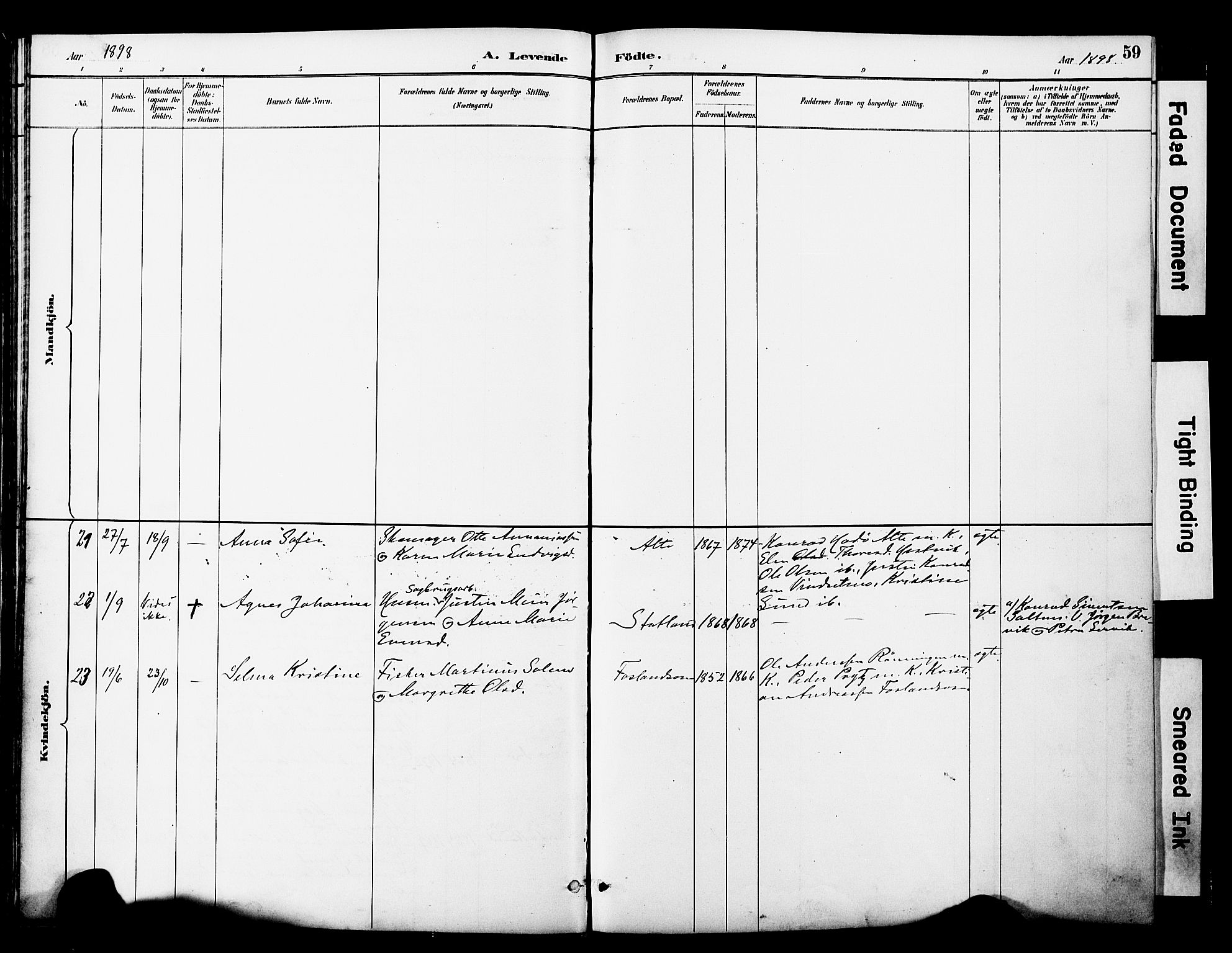 Ministerialprotokoller, klokkerbøker og fødselsregistre - Nord-Trøndelag, AV/SAT-A-1458/774/L0628: Parish register (official) no. 774A02, 1887-1903, p. 59