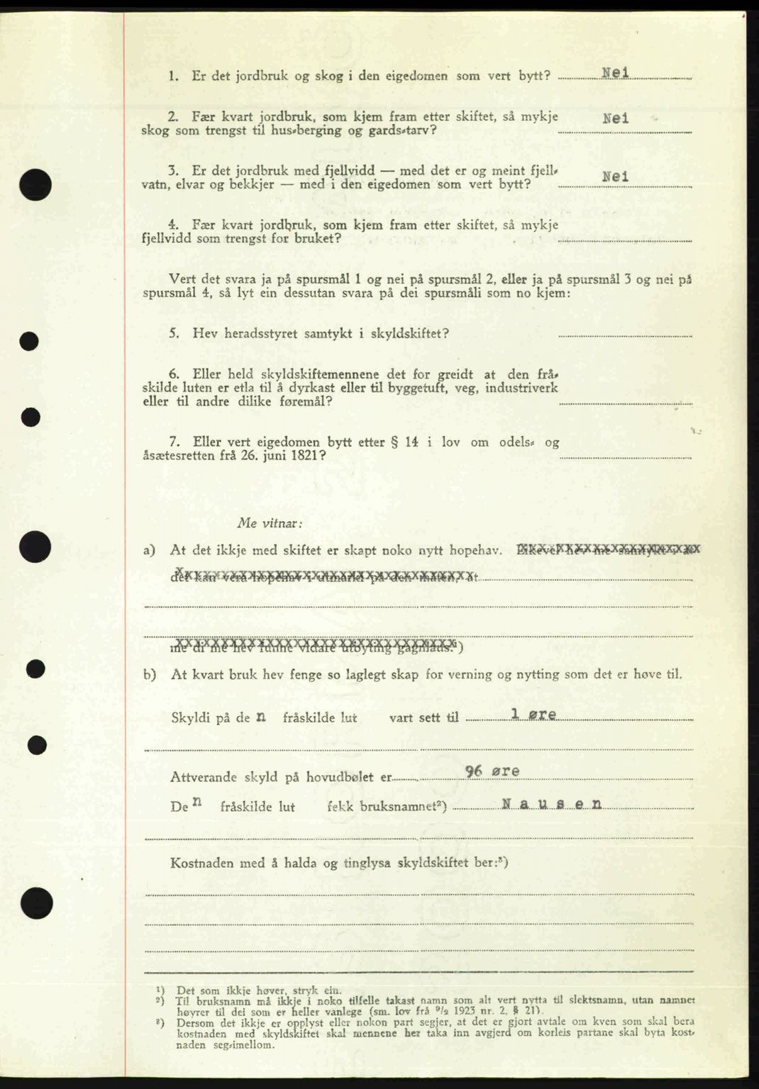 Nordre Sunnmøre sorenskriveri, AV/SAT-A-0006/1/2/2C/2Ca: Mortgage book no. A26, 1947-1948, Diary no: : 2035/1947