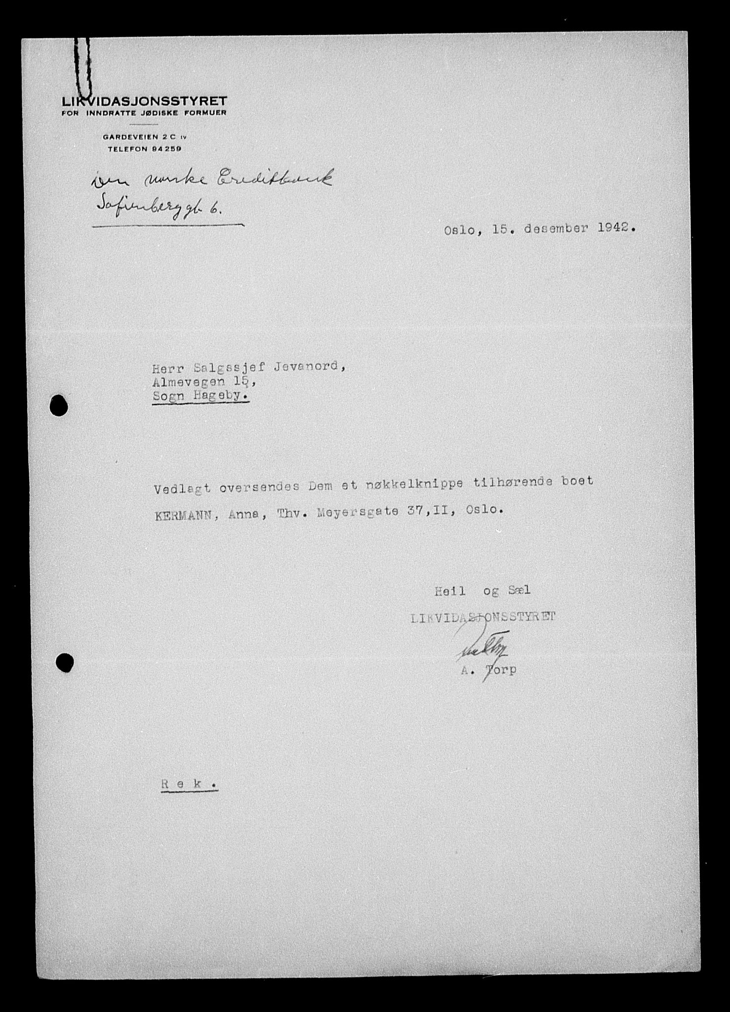 Justisdepartementet, Tilbakeføringskontoret for inndratte formuer, AV/RA-S-1564/H/Hc/Hcc/L0950: --, 1945-1947, p. 546