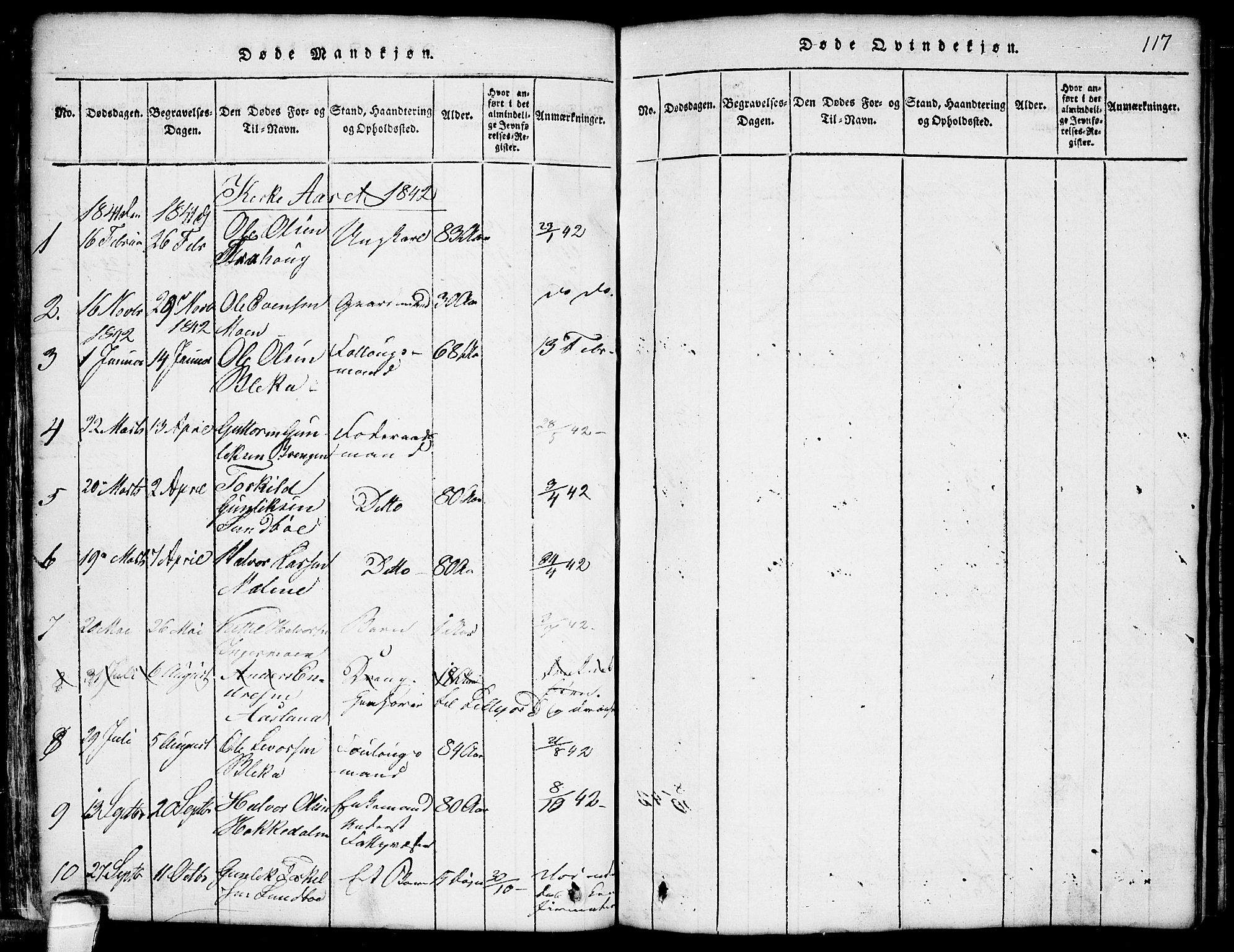 Seljord kirkebøker, SAKO/A-20/G/Gb/L0002: Parish register (copy) no. II 2, 1815-1854, p. 117
