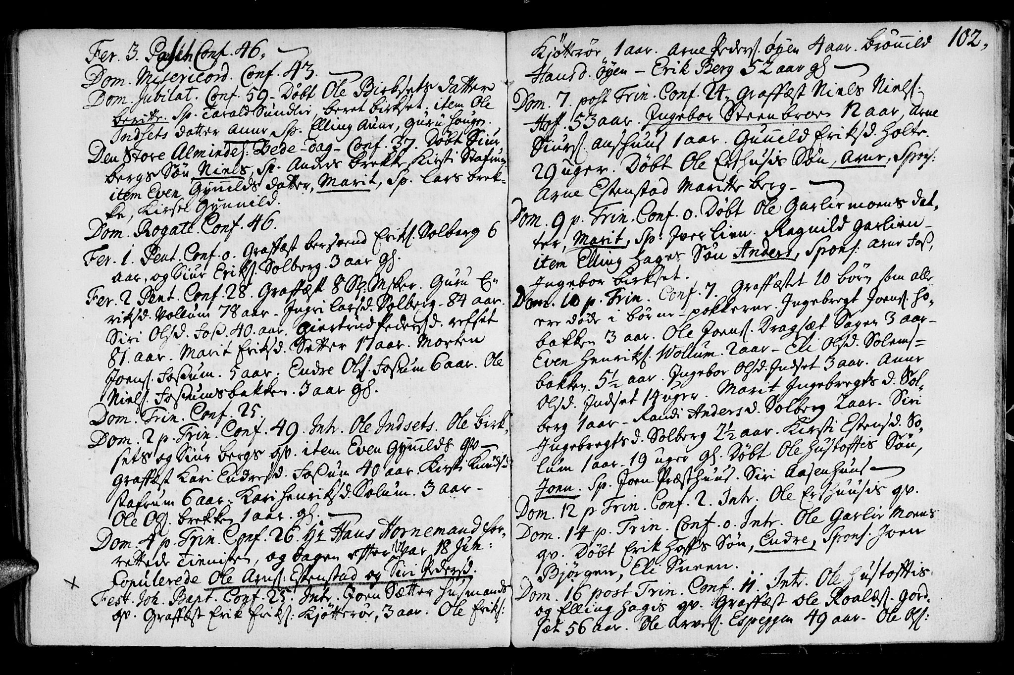 Ministerialprotokoller, klokkerbøker og fødselsregistre - Sør-Trøndelag, SAT/A-1456/689/L1036: Parish register (official) no. 689A01, 1696-1746, p. 102