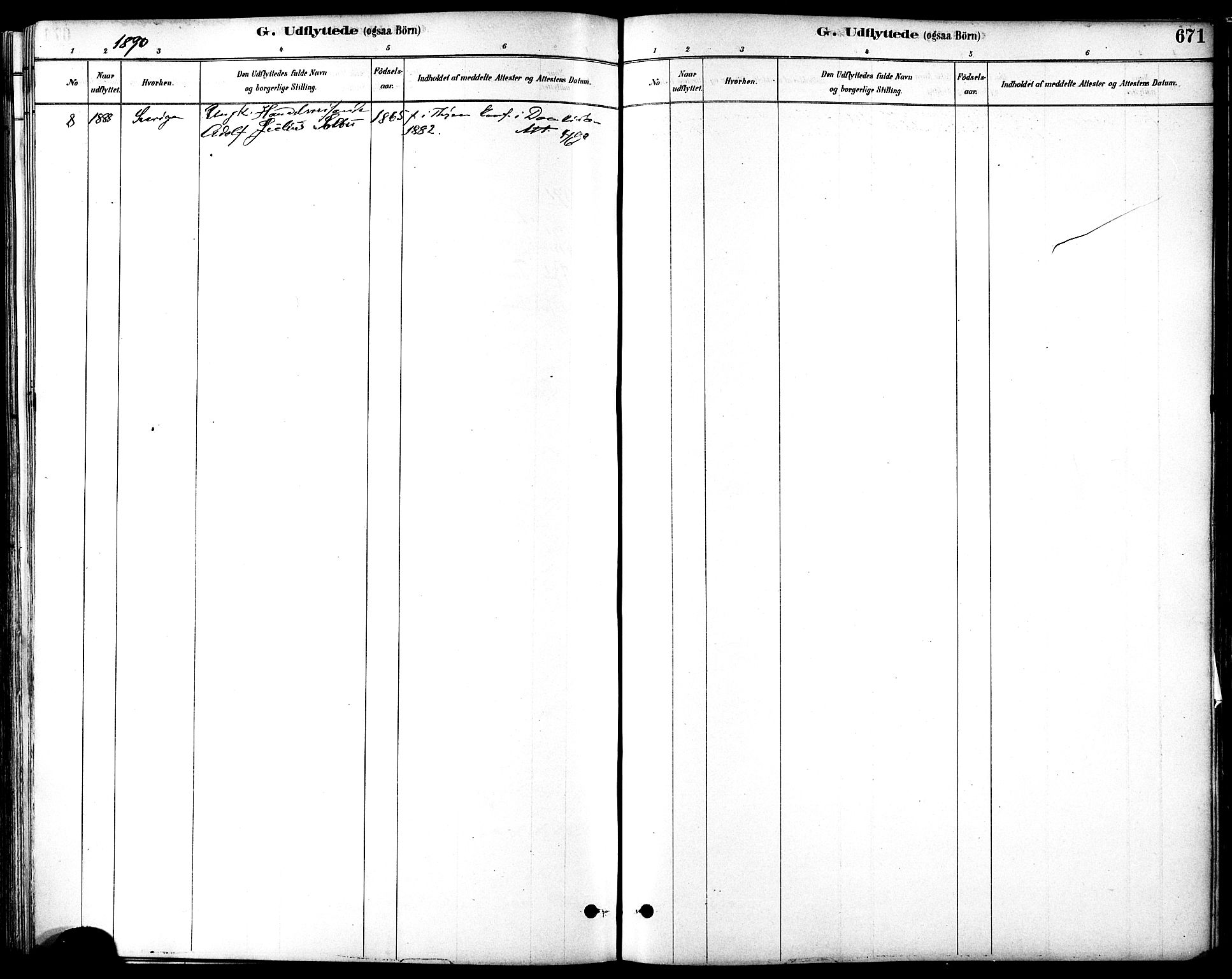 Ministerialprotokoller, klokkerbøker og fødselsregistre - Sør-Trøndelag, SAT/A-1456/601/L0058: Parish register (official) no. 601A26, 1877-1891, p. 671