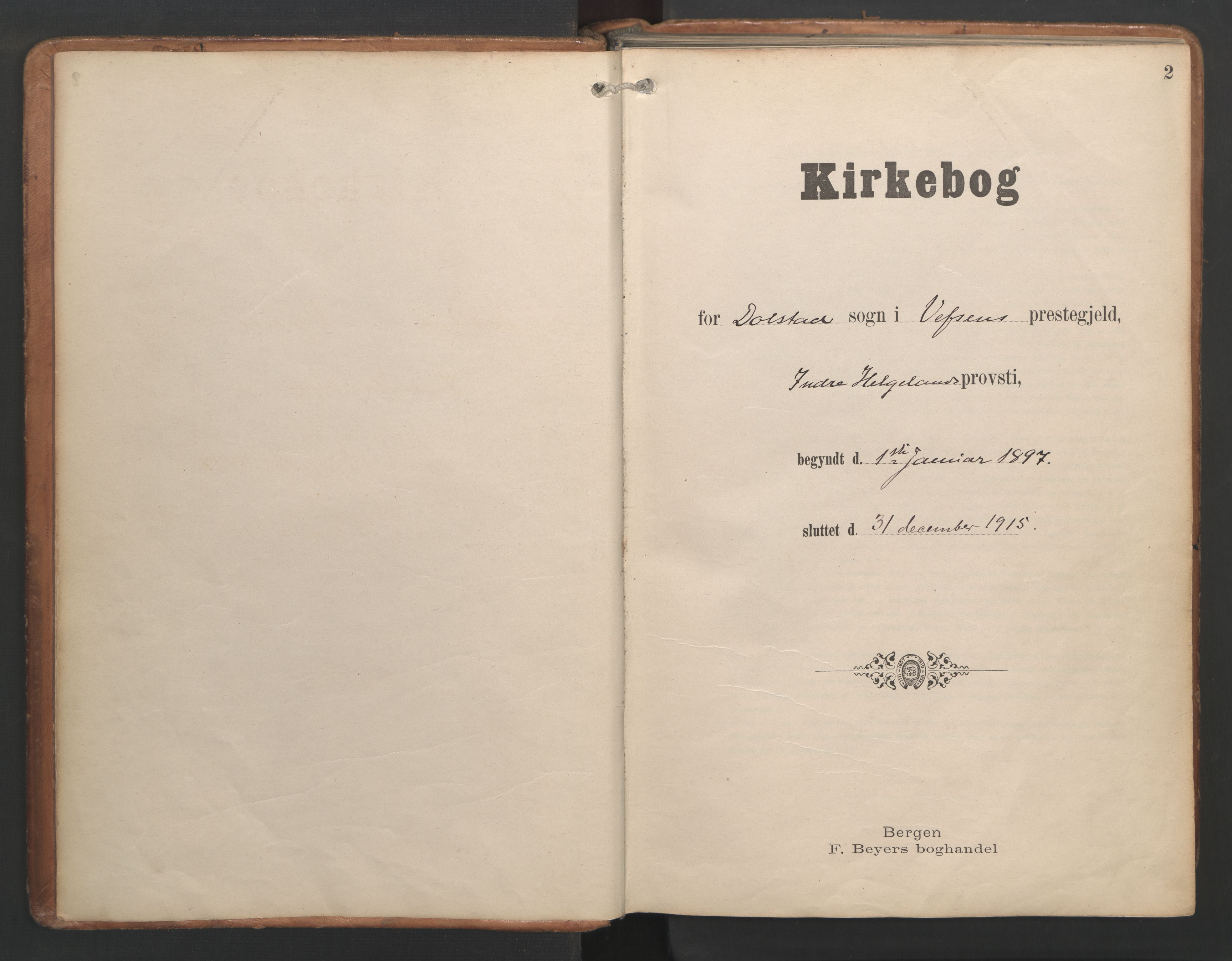 Ministerialprotokoller, klokkerbøker og fødselsregistre - Nordland, AV/SAT-A-1459/820/L0298: Parish register (official) no. 820A19, 1897-1915, p. 2