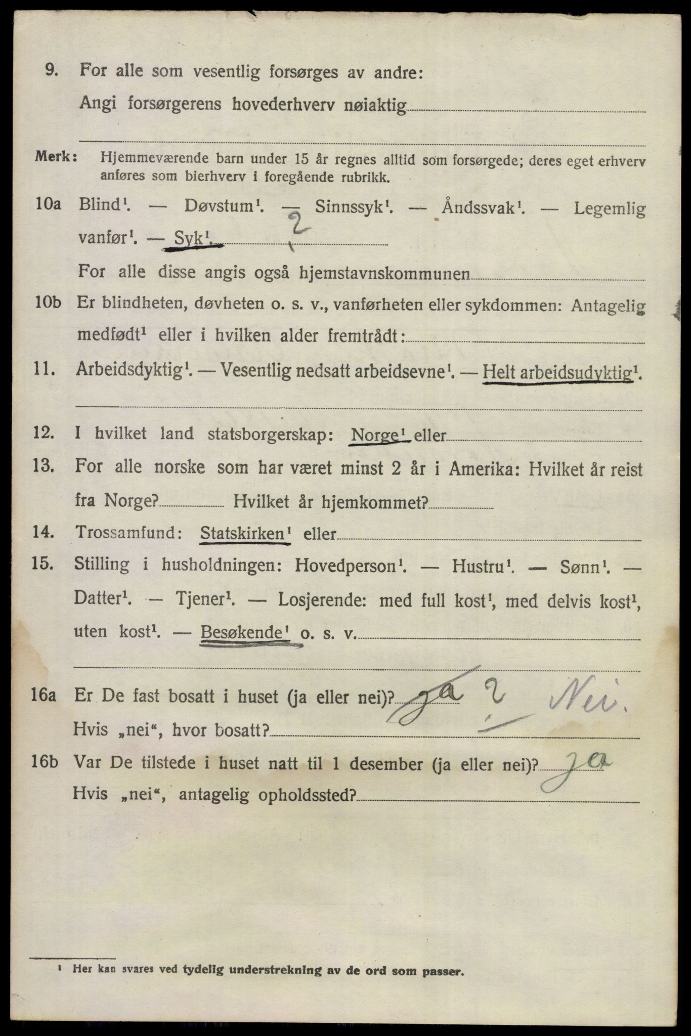 SAKO, 1920 census for Ådal, 1920, p. 2173