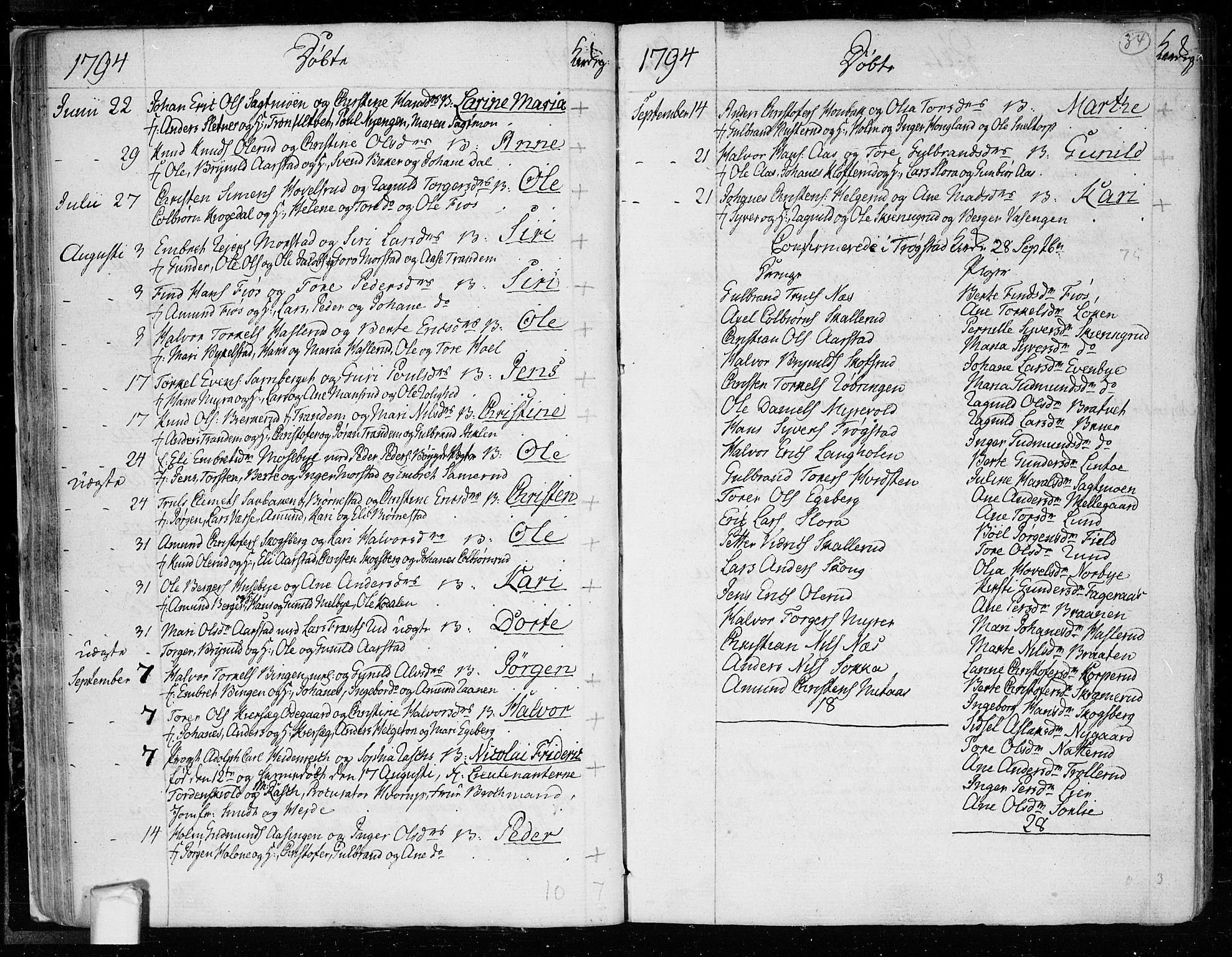 Trøgstad prestekontor Kirkebøker, SAO/A-10925/F/Fa/L0005: Parish register (official) no. I 5, 1784-1814, p. 34