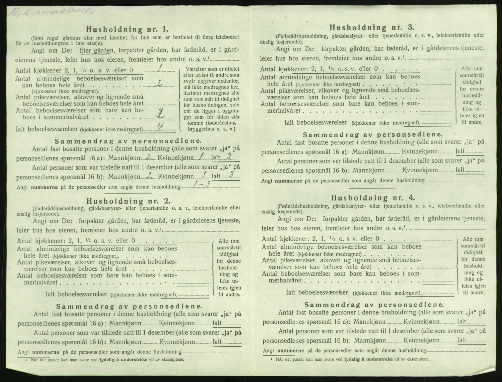 SAK, 1920 census for Holt, 1920, p. 895