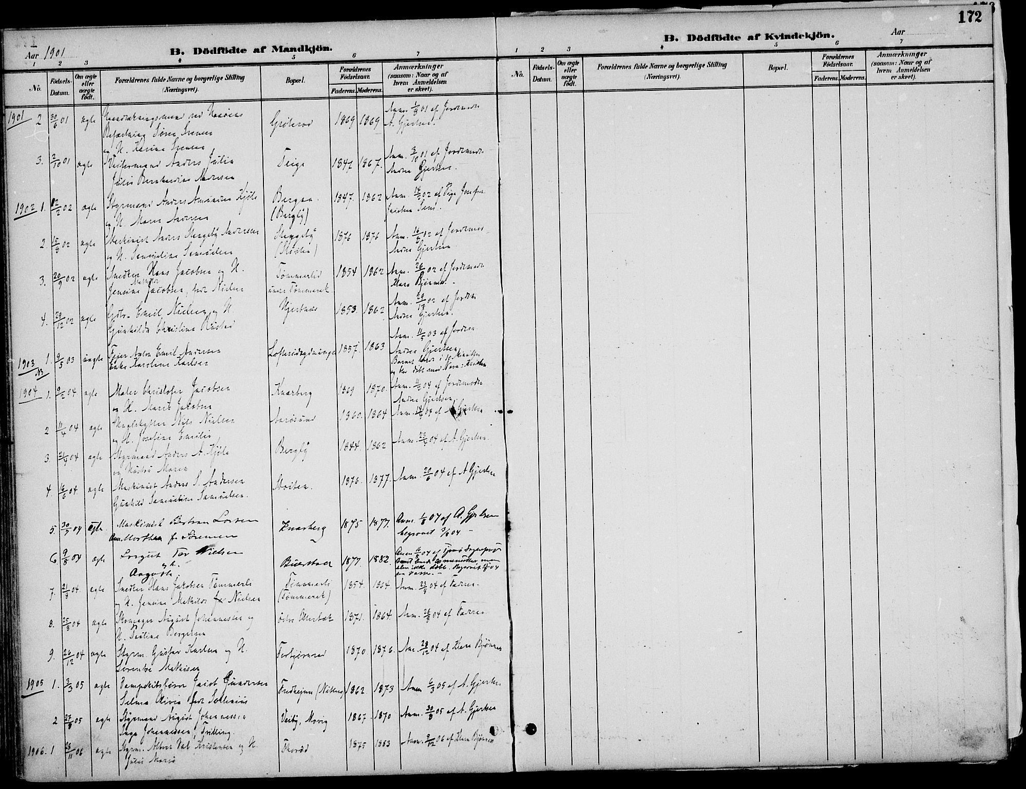 Nøtterøy kirkebøker, SAKO/A-354/F/Fa/L0009: Parish register (official) no. I 9, 1894-1907, p. 172