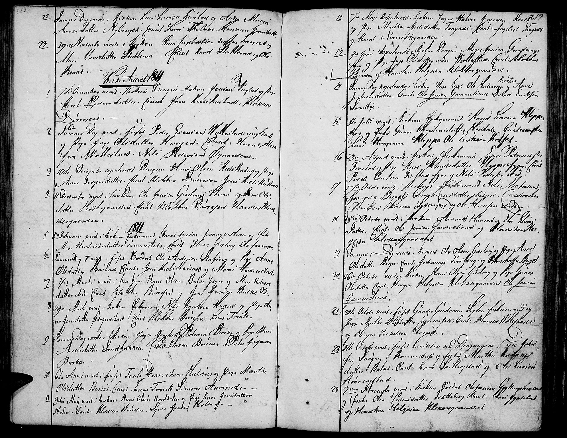 Løten prestekontor, SAH/PREST-022/K/Ka/L0004: Parish register (official) no. 4, 1801-1814, p. 218-219