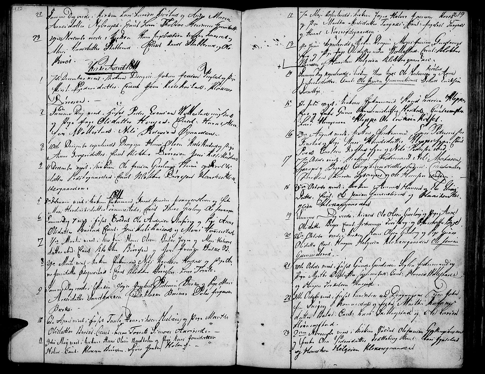 Løten prestekontor, AV/SAH-PREST-022/K/Ka/L0004: Parish register (official) no. 4, 1801-1814, p. 218-219