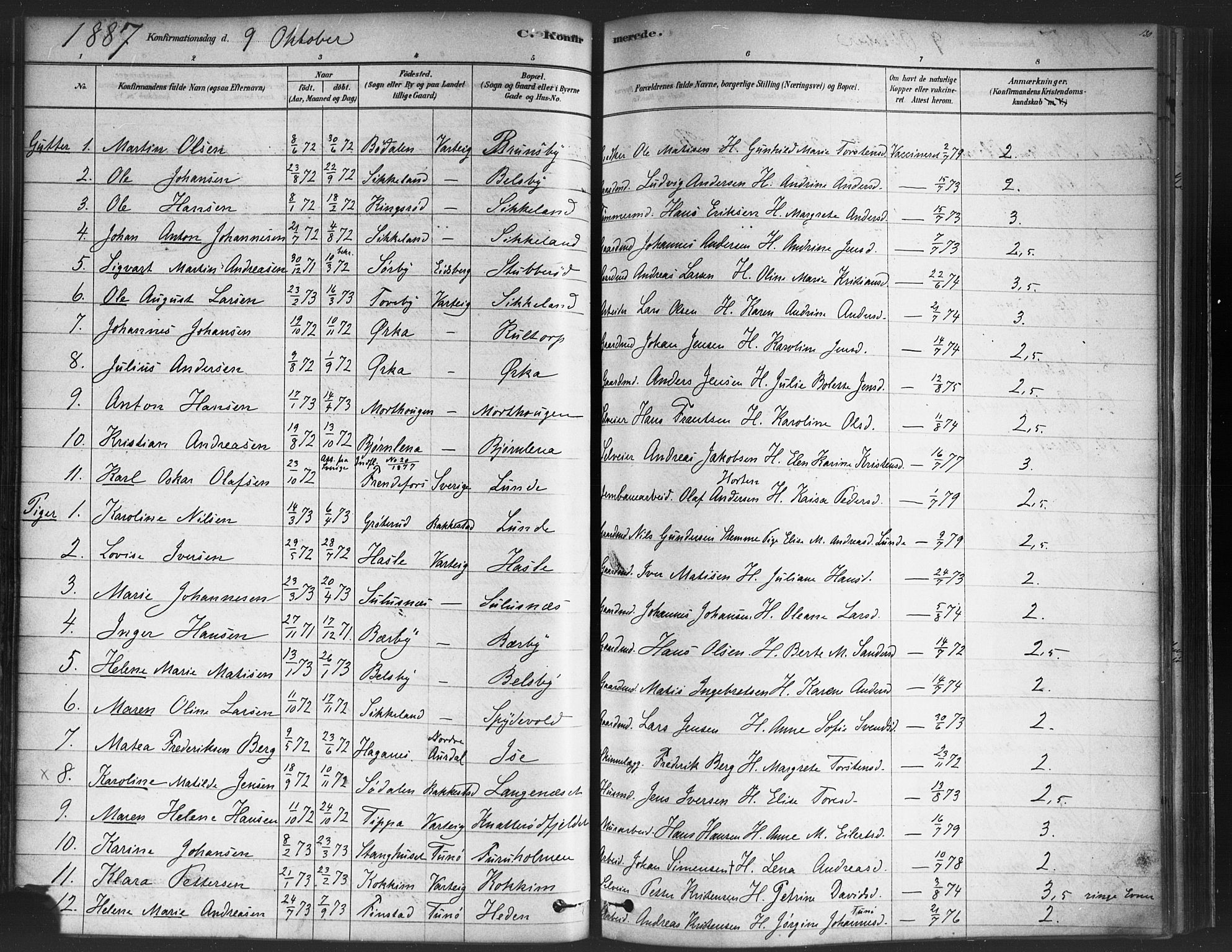Varteig prestekontor Kirkebøker, SAO/A-10447a/F/Fa/L0002: Parish register (official) no. 2, 1878-1899, p. 130