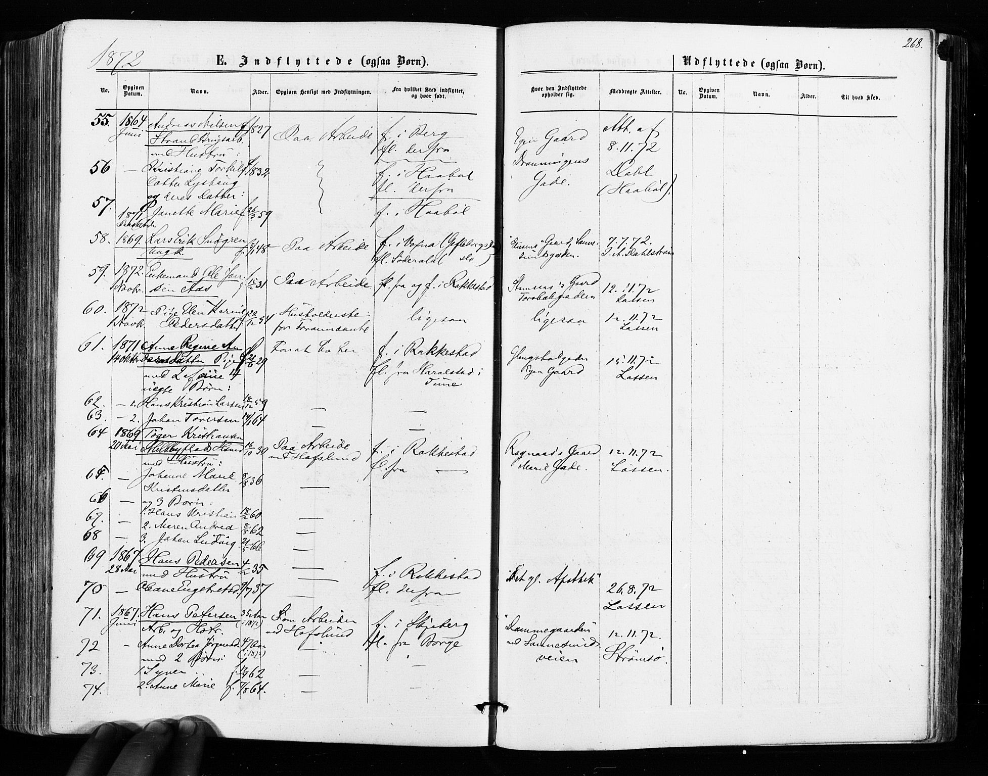 Sarpsborg prestekontor Kirkebøker, AV/SAO-A-2006/F/Fa/L0002: Parish register (official) no. 2, 1869-1877, p. 268