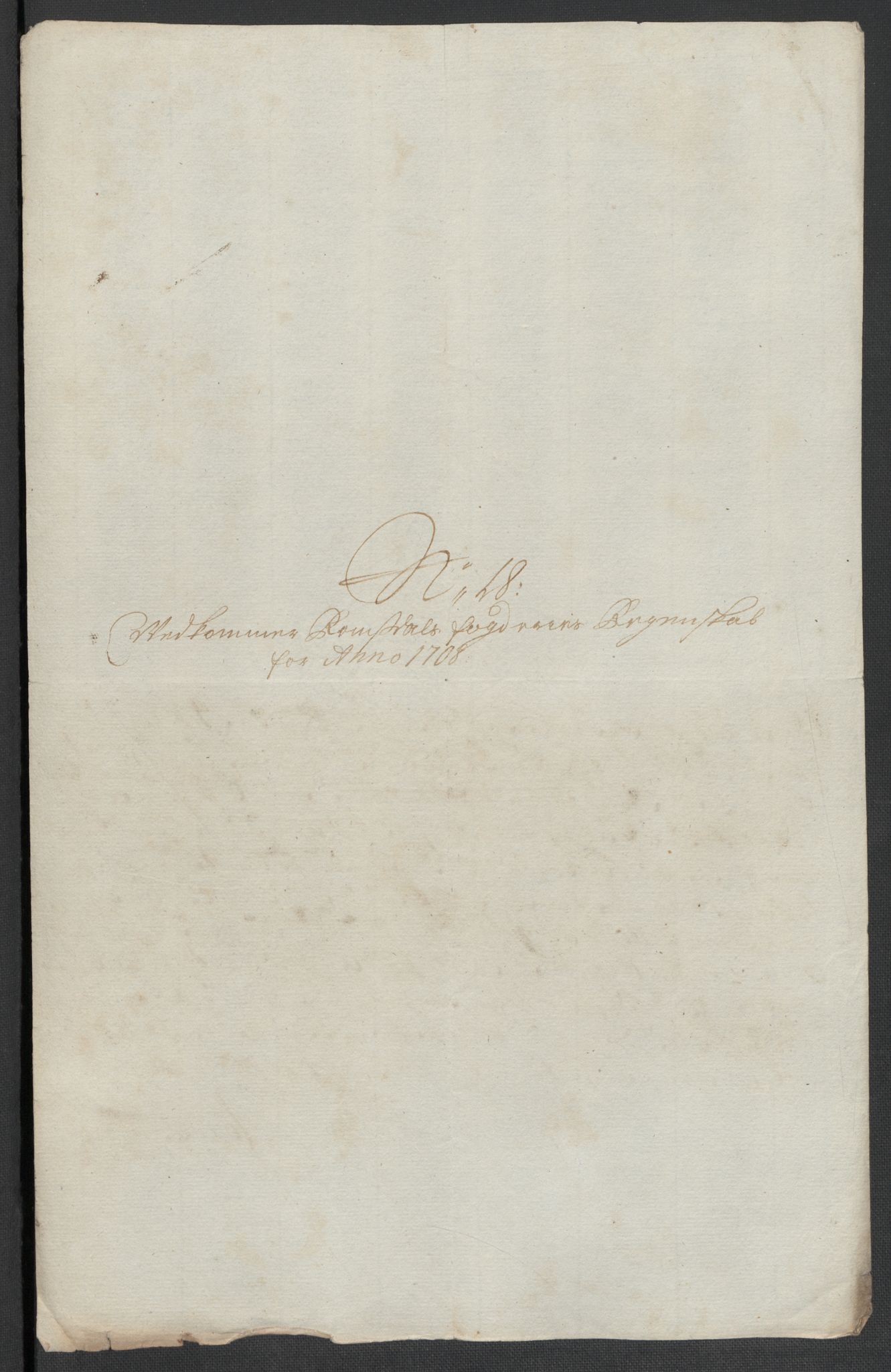 Rentekammeret inntil 1814, Reviderte regnskaper, Fogderegnskap, RA/EA-4092/R55/L3658: Fogderegnskap Romsdal, 1707-1708, p. 311