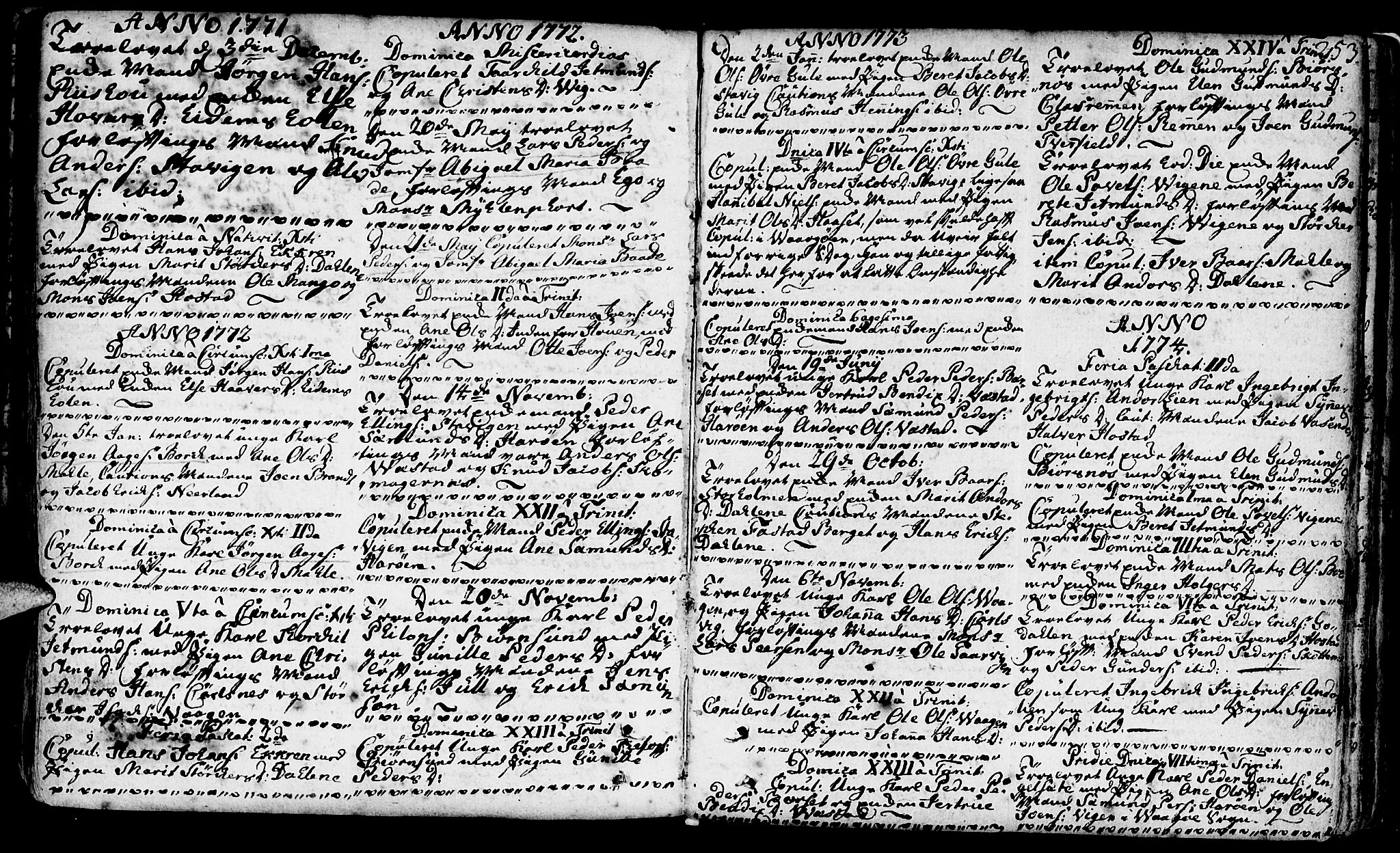 Ministerialprotokoller, klokkerbøker og fødselsregistre - Møre og Romsdal, SAT/A-1454/566/L0761: Parish register (official) no. 566A02 /1, 1767-1817, p. 253