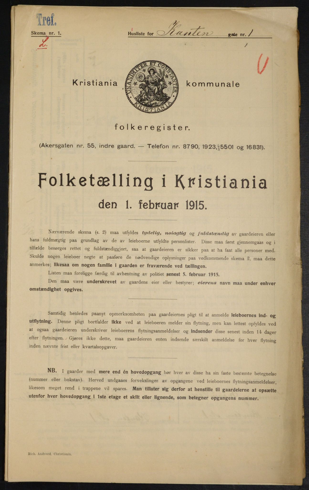 OBA, Municipal Census 1915 for Kristiania, 1915, p. 47640