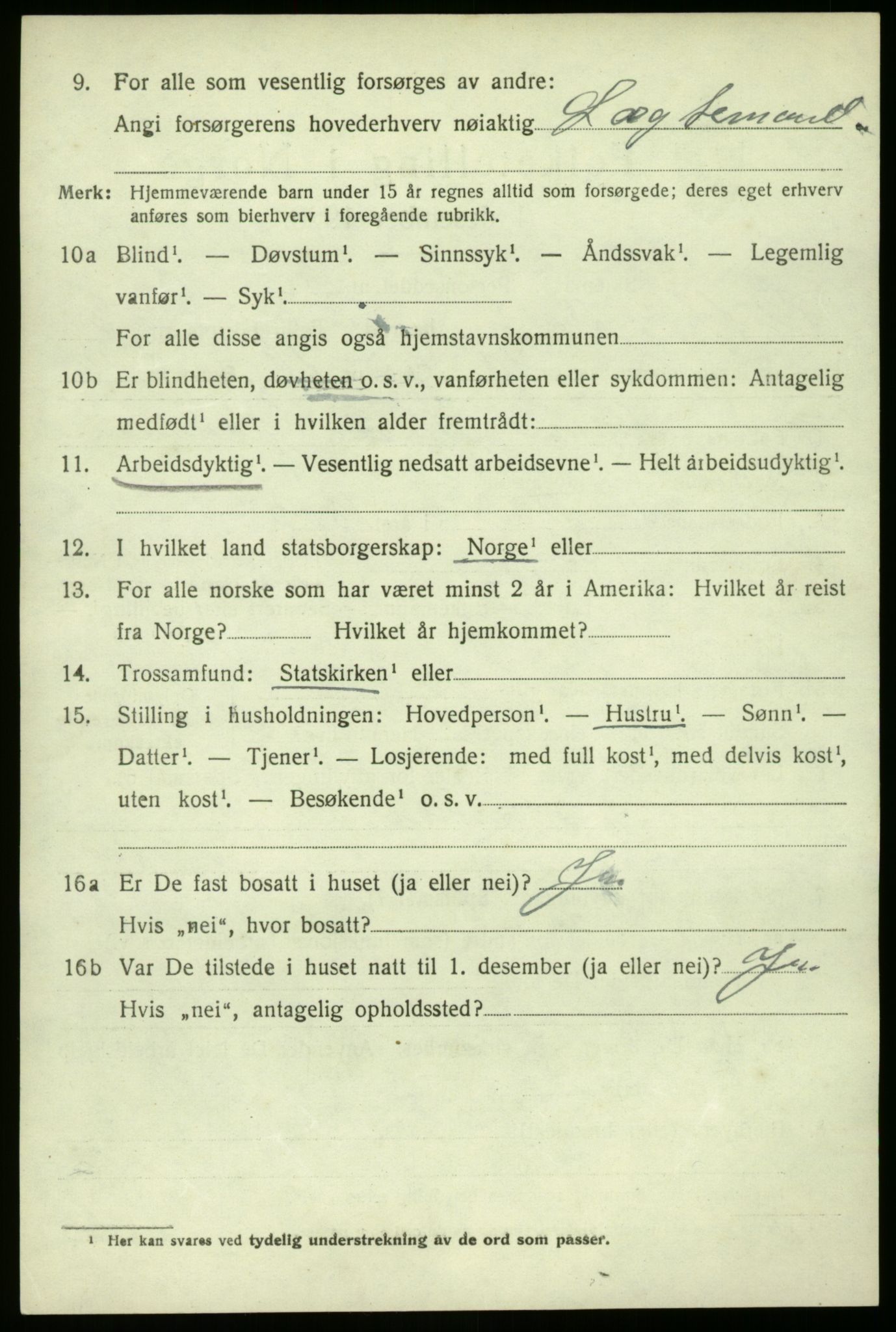 SAO, 1920 census for Borge, 1920, p. 5138