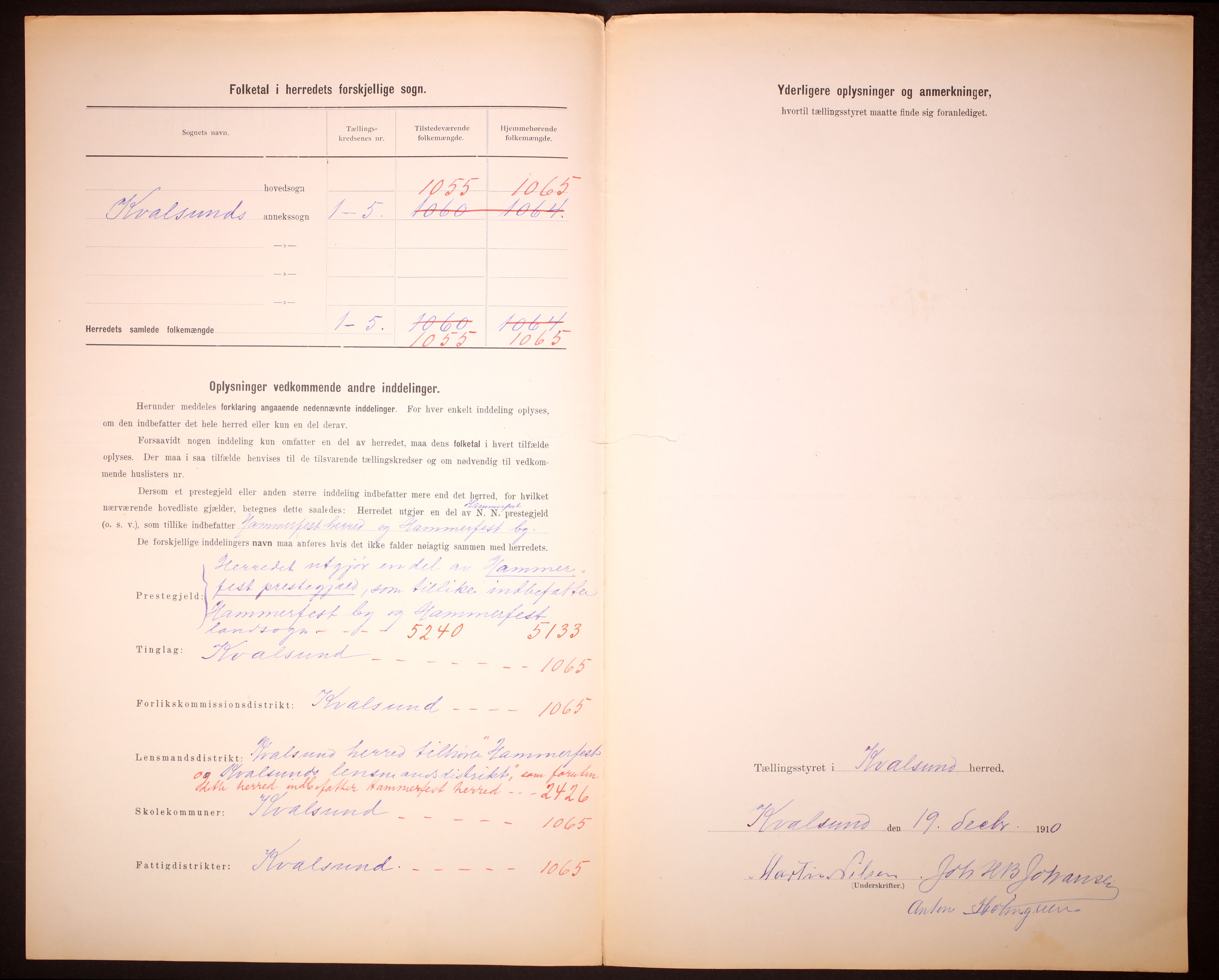 RA, 1910 census for Kvalsund, 1910, p. 3