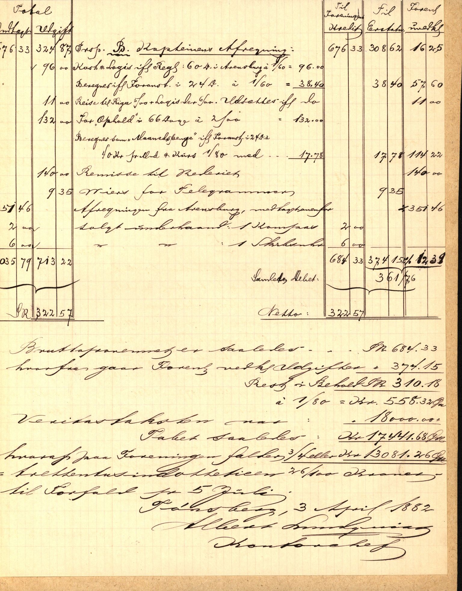 Pa 63 - Østlandske skibsassuranceforening, VEMU/A-1079/G/Ga/L0015/0002: Havaridokumenter / Fredrik Holst, Øgir, Vikingen, Vigilant, 1882, p. 41